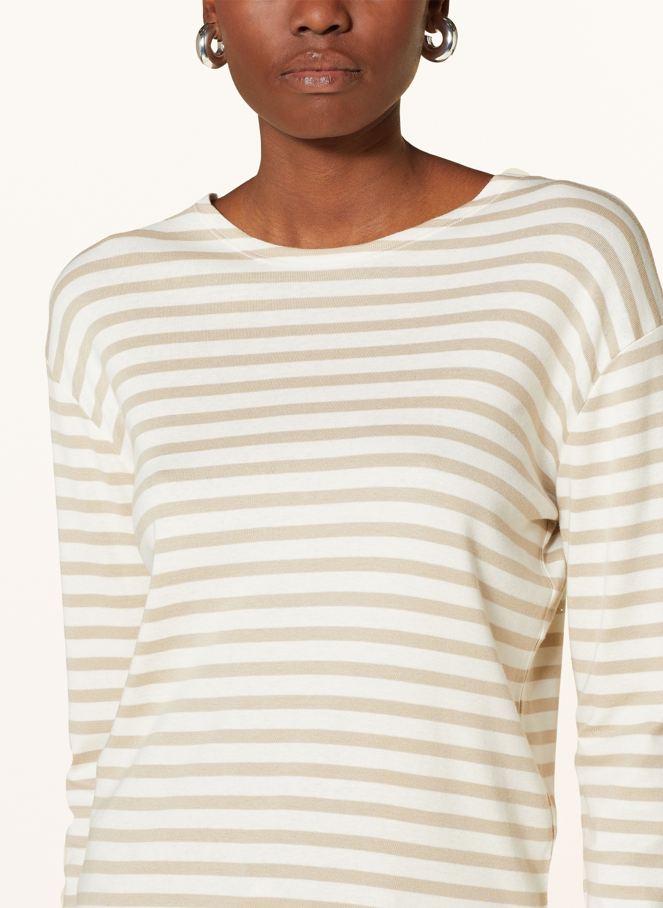 CLOSED Long sleeve shirt, Color: CREAM/ LIGHT BROWN (Image 4)