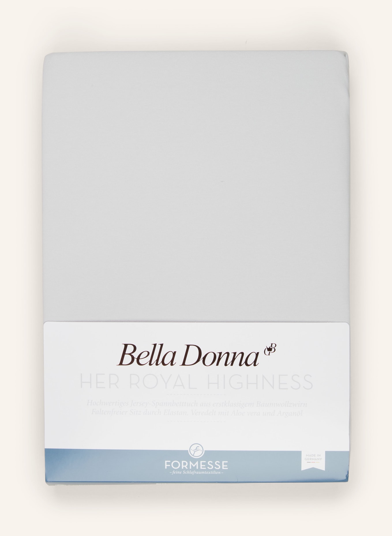 FORMESSE Boxspring-Spannbettlaken BELLA DONNA ALTO: HELLGRAU