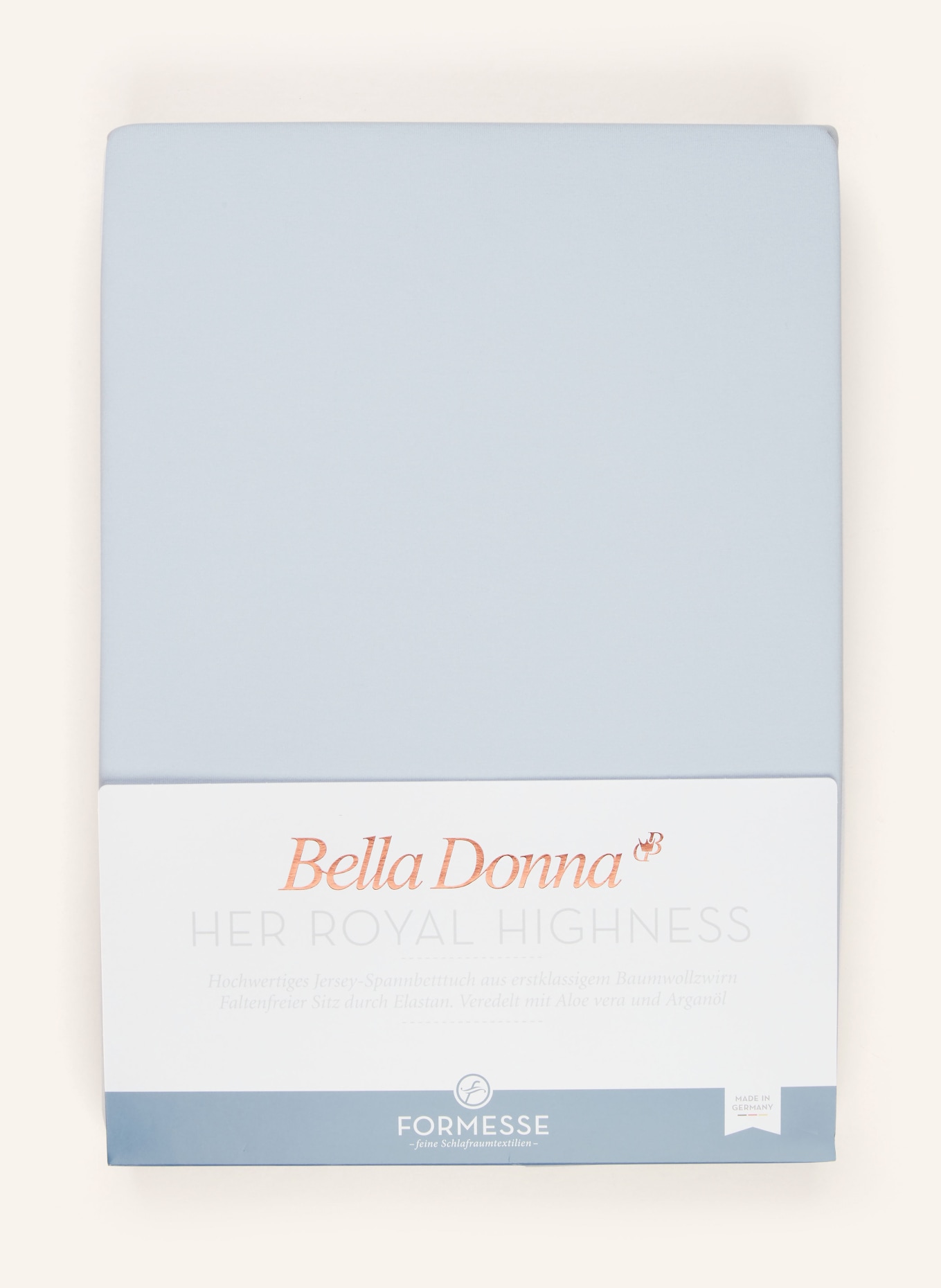 FORMESSE Prześcieradło z gumką do łóżek kontynentalnych BELLA DONNA ALTO: JASNONIEBIESKI