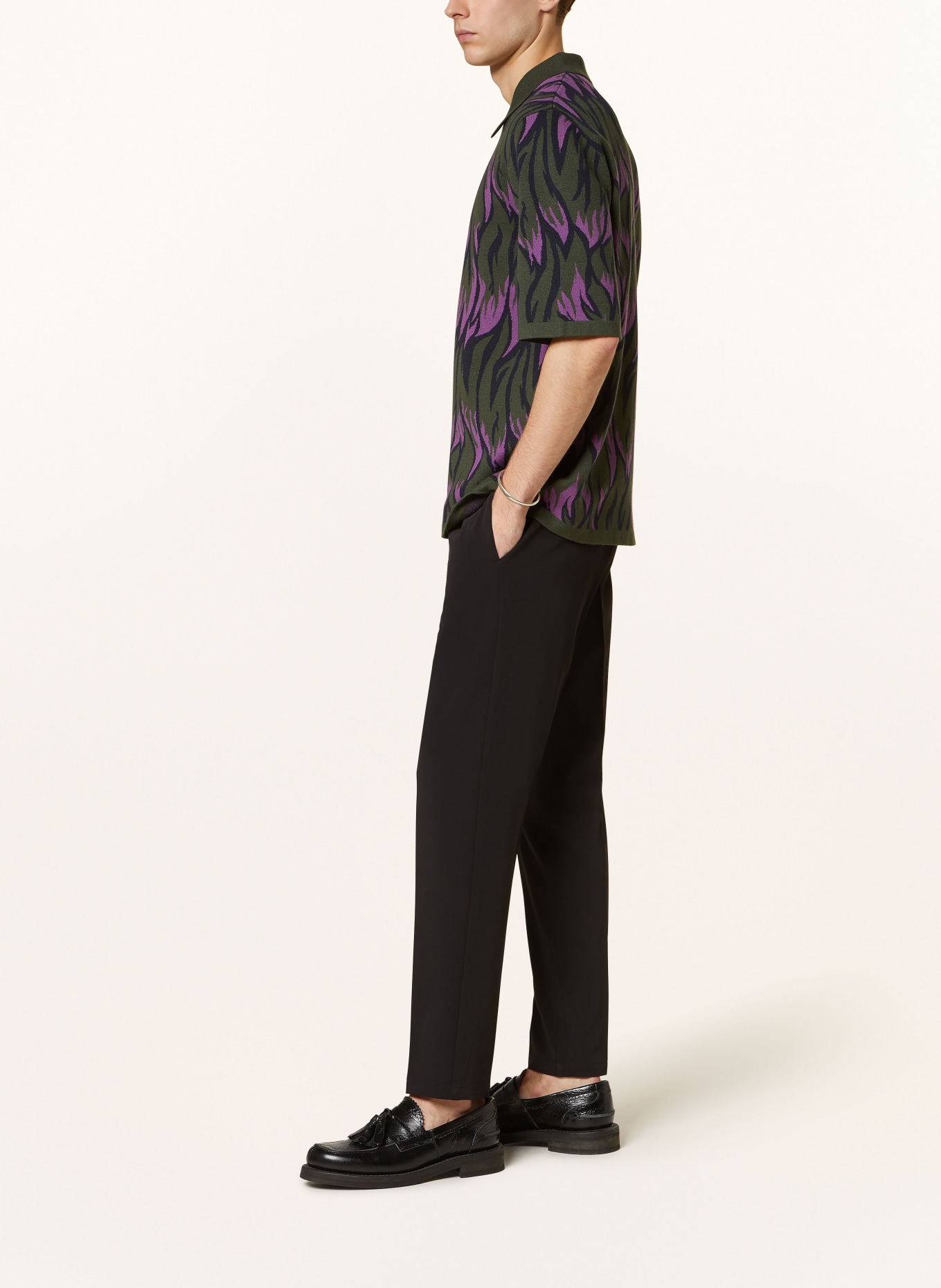 SAMSØE  SAMSØE Spodnie SMITHY w stylu dresowym slim fit, Kolor: CZARNY (Obrazek 4)