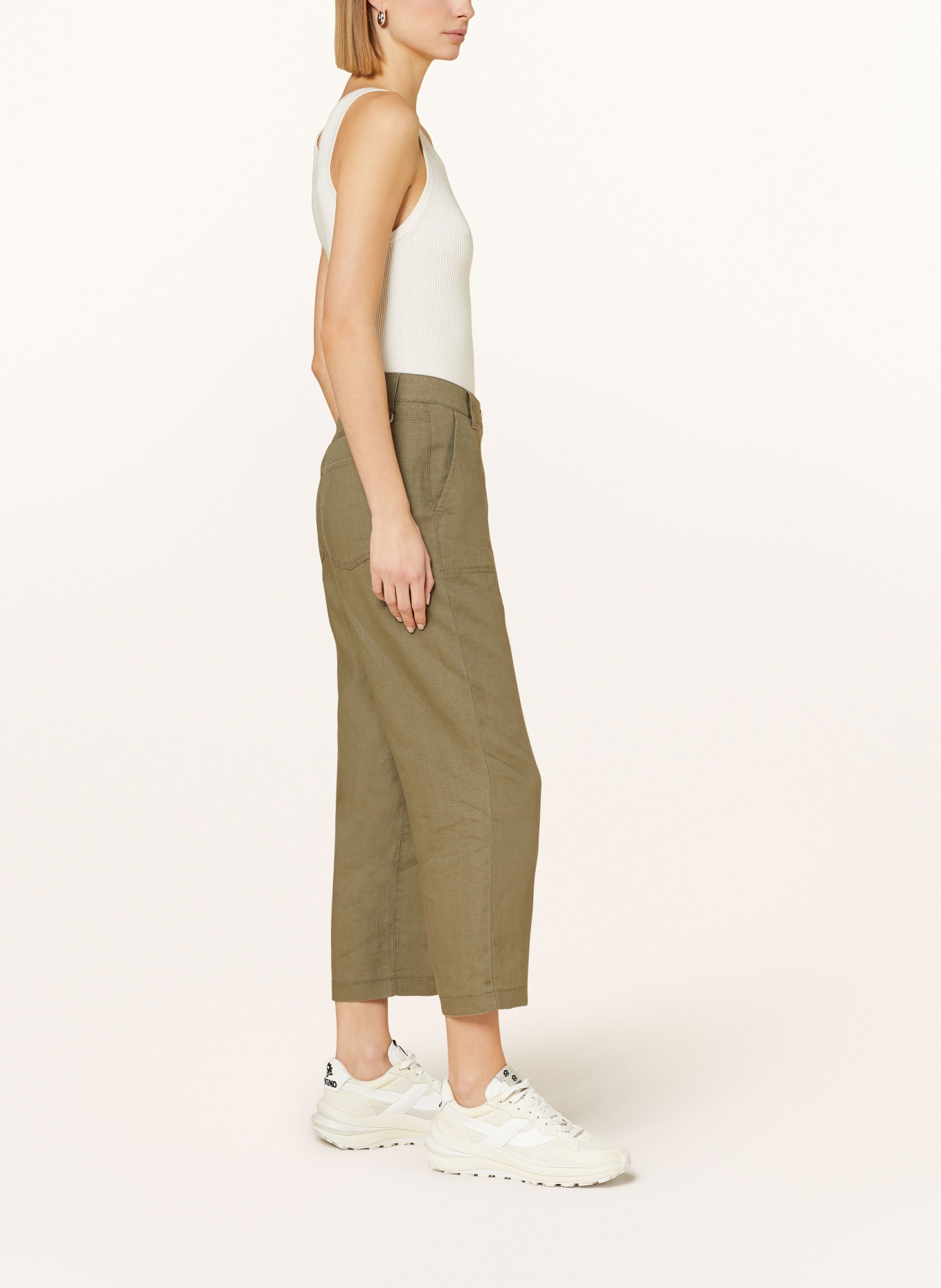 MAC Culottes NORA with linen, Color: OLIVE (Image 4)