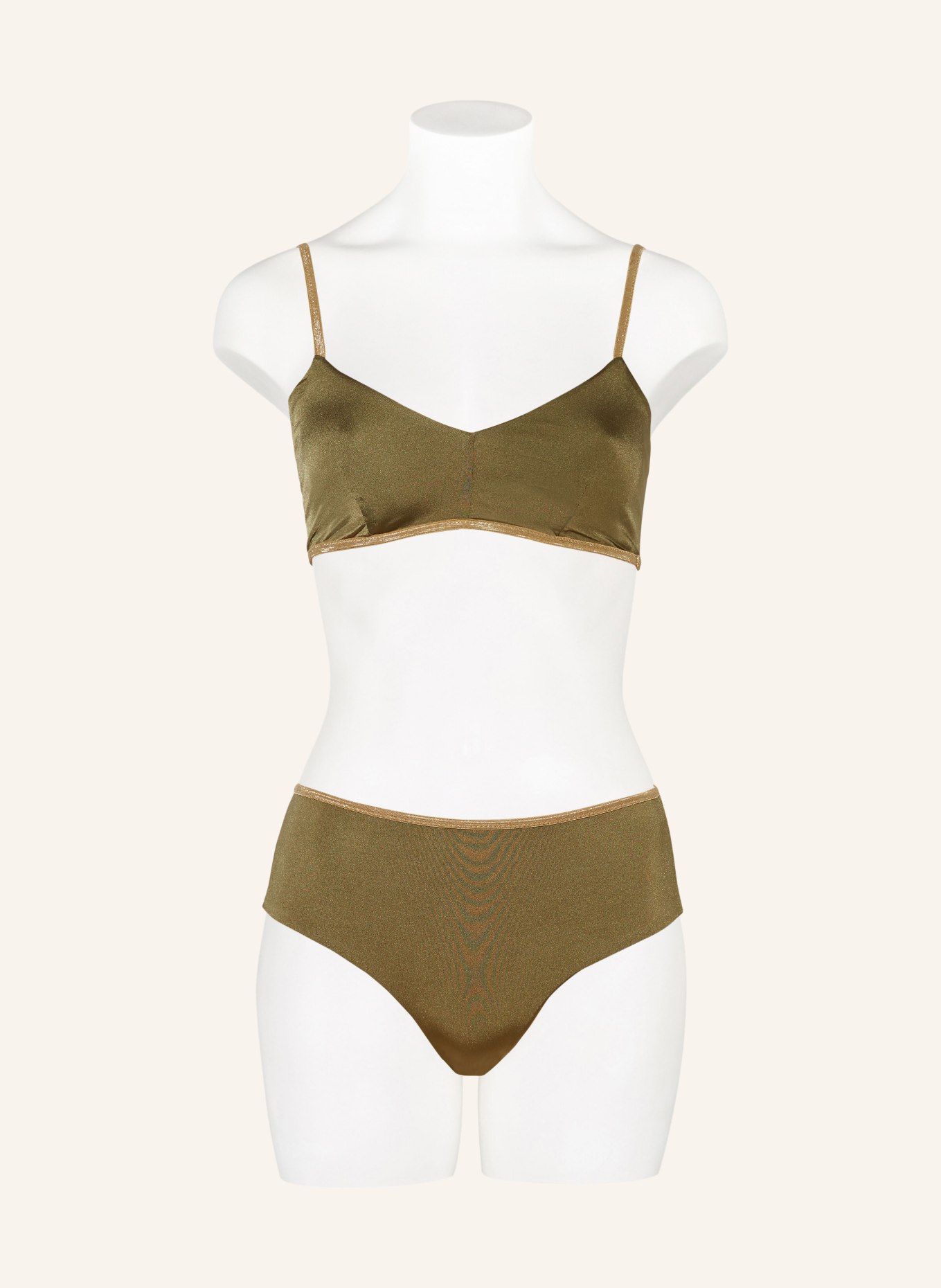 MYMARINI Bralette bikini top SHINE reversible , Color: OLIVE (Image 2)