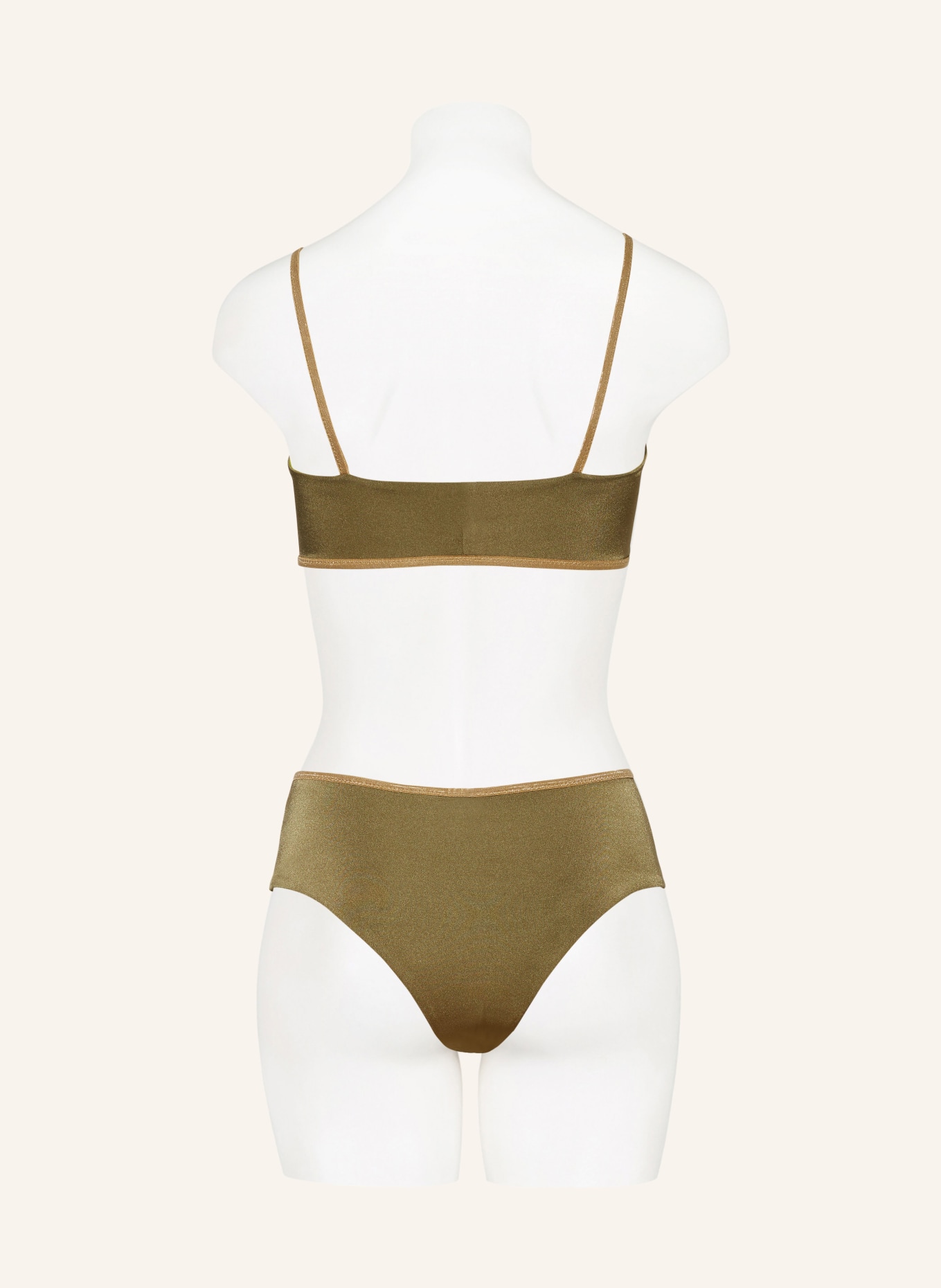 MYMARINI Bralette bikini top SHINE reversible , Color: OLIVE (Image 3)