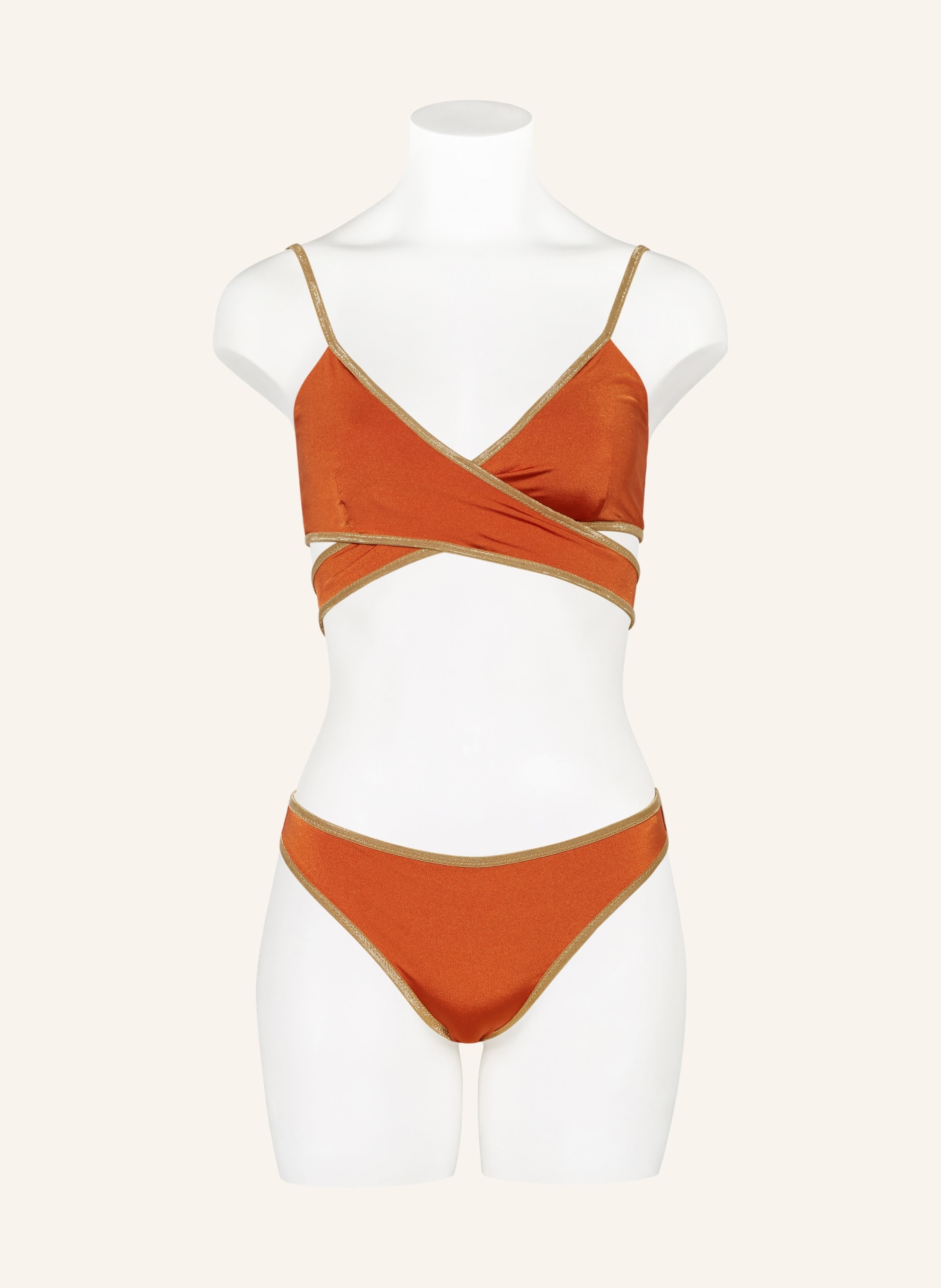 MYMARINI Basic-Bikini-Hose SHINE zum Wenden mit UV-Schutz 50+, Farbe: FUCHSIA/ DUNKELORANGE (Bild 2)