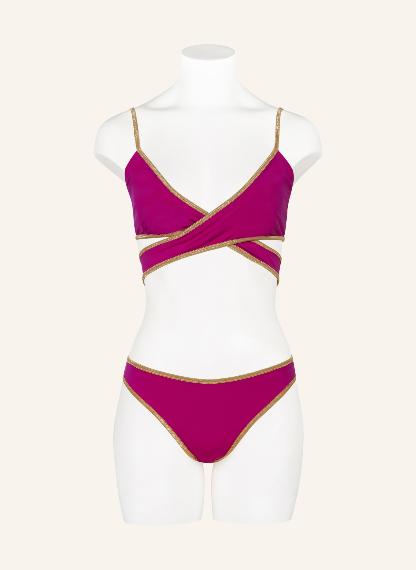 MYMARINI Basic-Bikini-Hose SHINE zum Wenden mit UV-Schutz 50+, Farbe: FUCHSIA/ DUNKELORANGE (Bild 4)