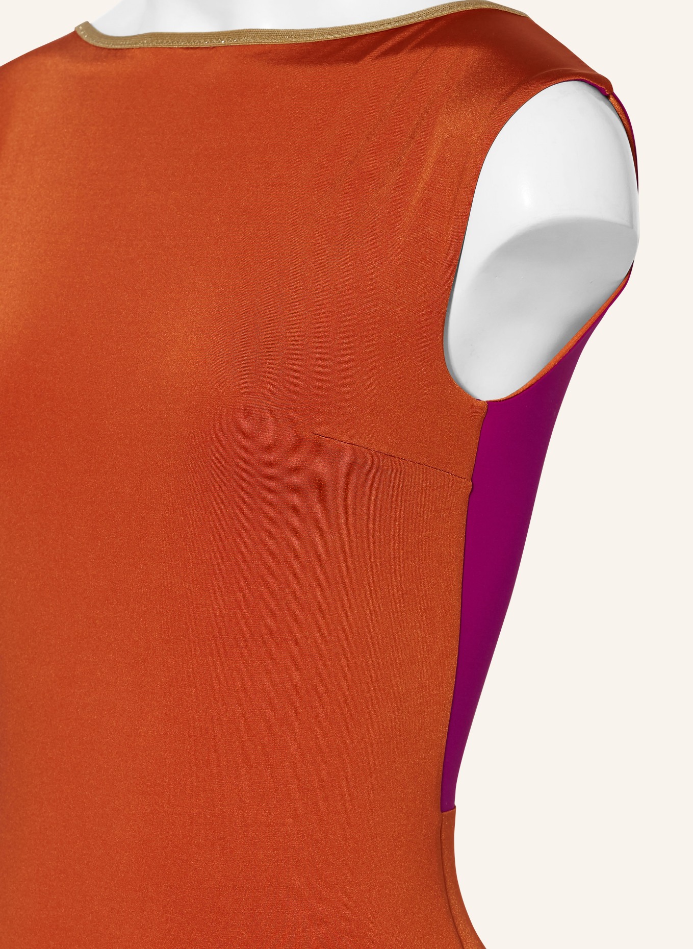 MYMARINI Swimsuit SEABODY SHINE reversible , Color: FUCHSIA/ DARK ORANGE (Image 6)