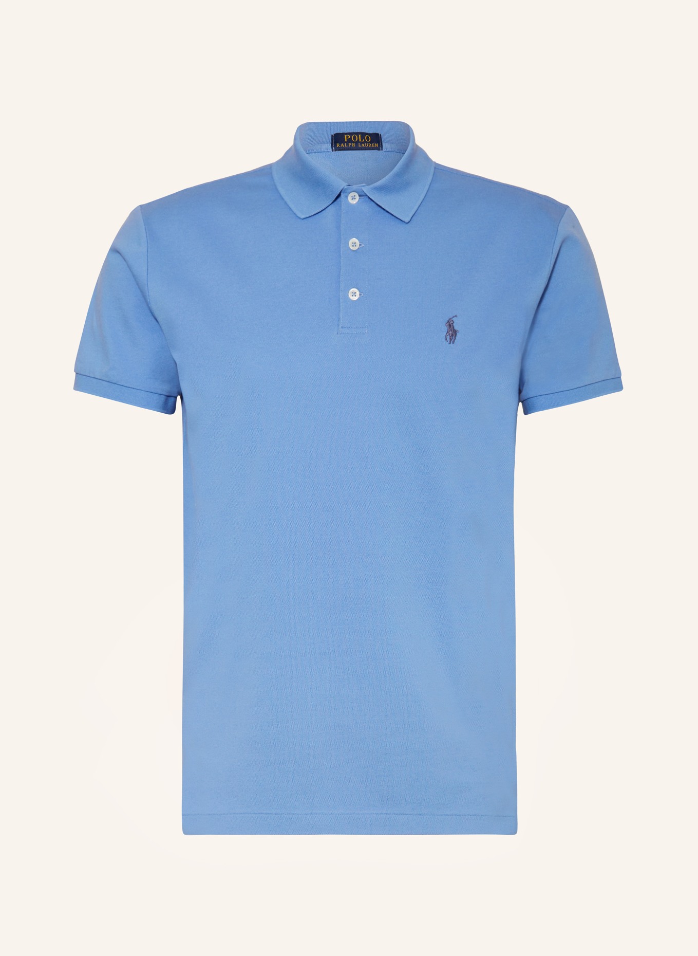 POLO RALPH LAUREN Piqué-Poloshirt Custom Slim Fit, Farbe: BLAU (Bild 1)