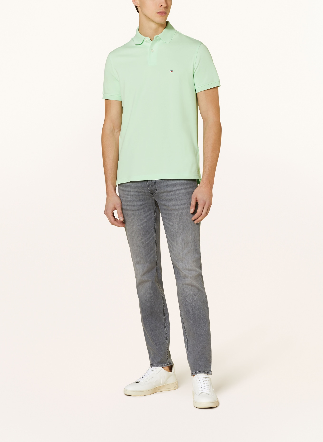 TOMMY HILFIGER Piqué-Poloshirt Regular Fit, Farbe: MINT (Bild 2)