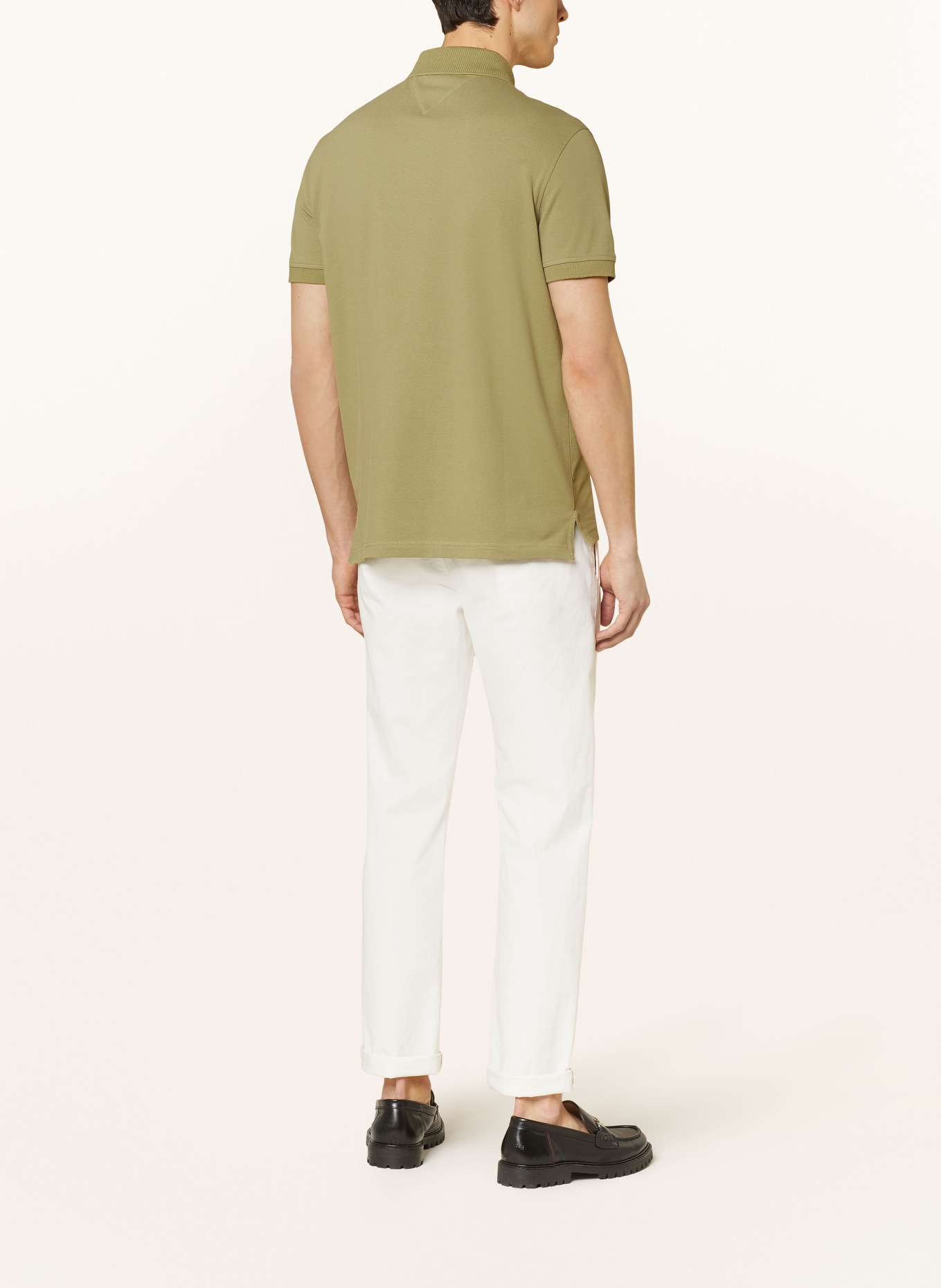 TOMMY HILFIGER Piqué polo shirt regular fit, Color: OLIVE (Image 3)