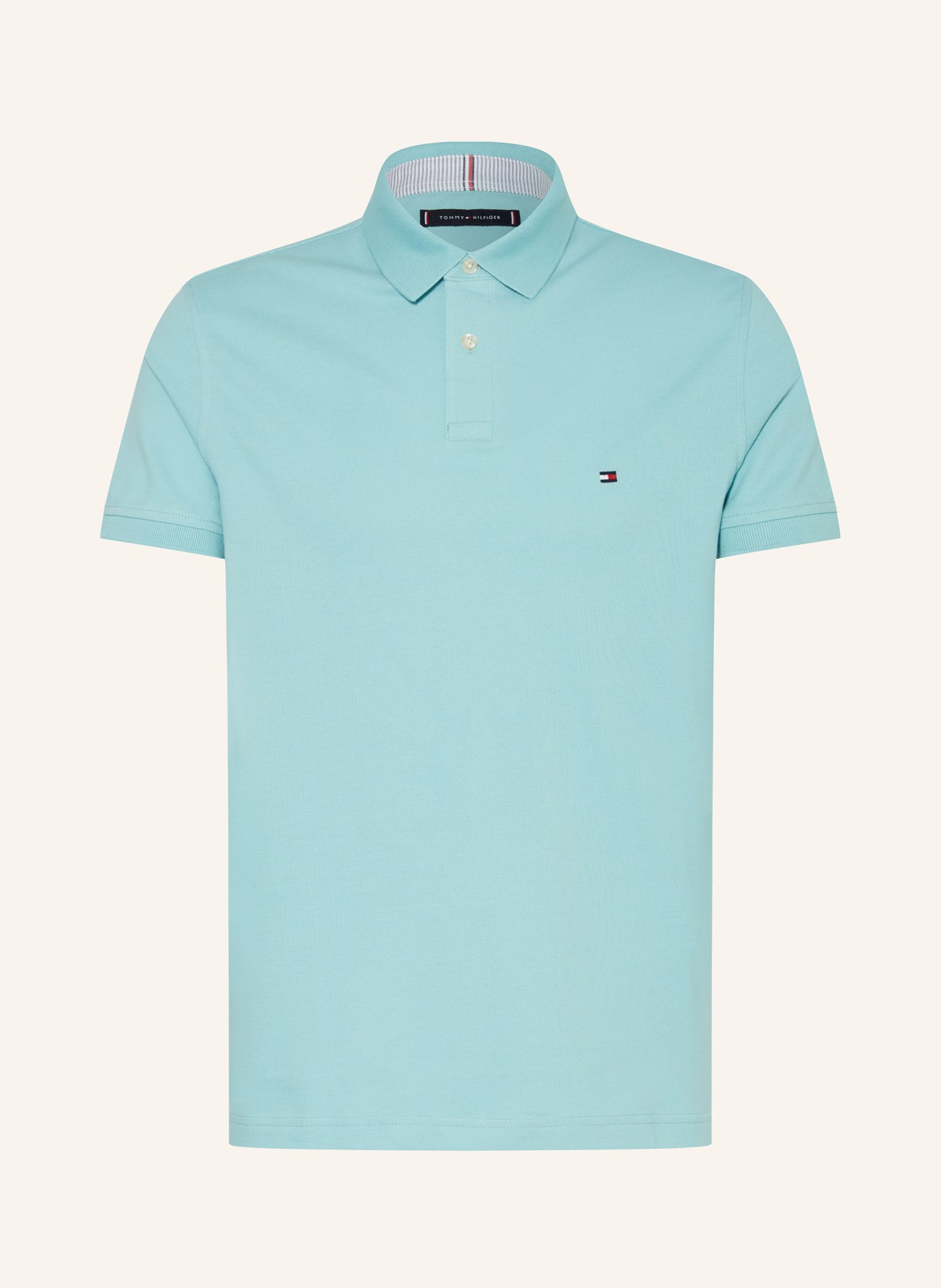 TOMMY HILFIGER Piqué-Poloshirt Regular Fit, Farbe: HELLBLAU (Bild 1)