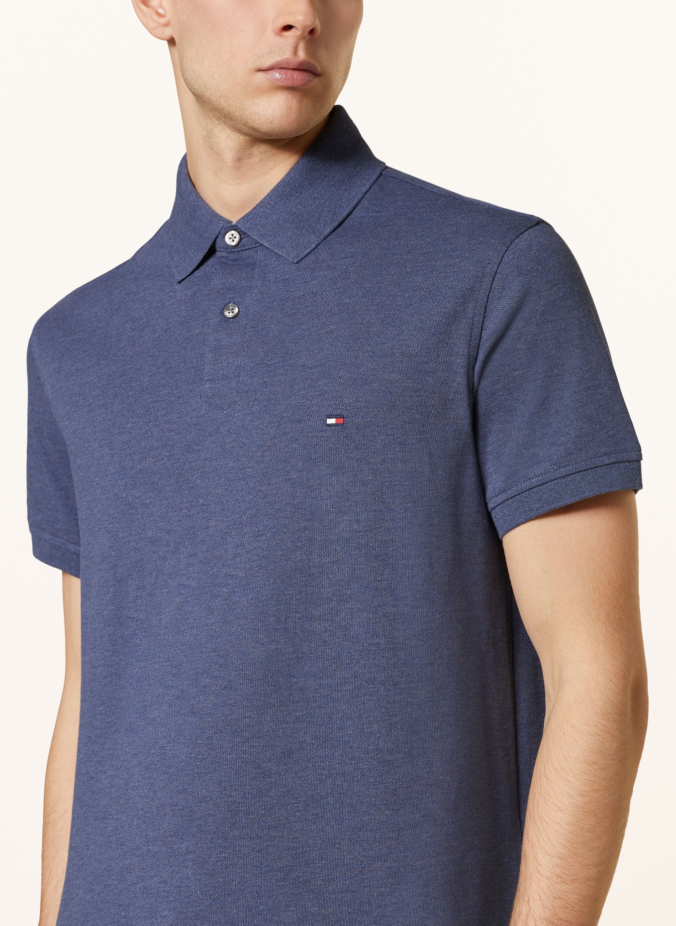 TOMMY HILFIGER Piqué polo shirt regular fit, Color: DARK BLUE (Image 4)