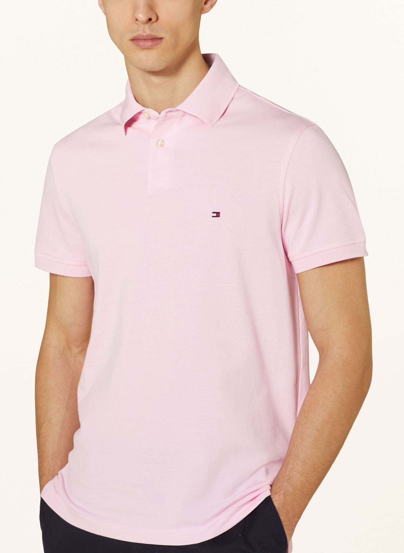 TOMMY HILFIGER Piqué-Poloshirt Regular Fit, Farbe: PINK (Bild 4)