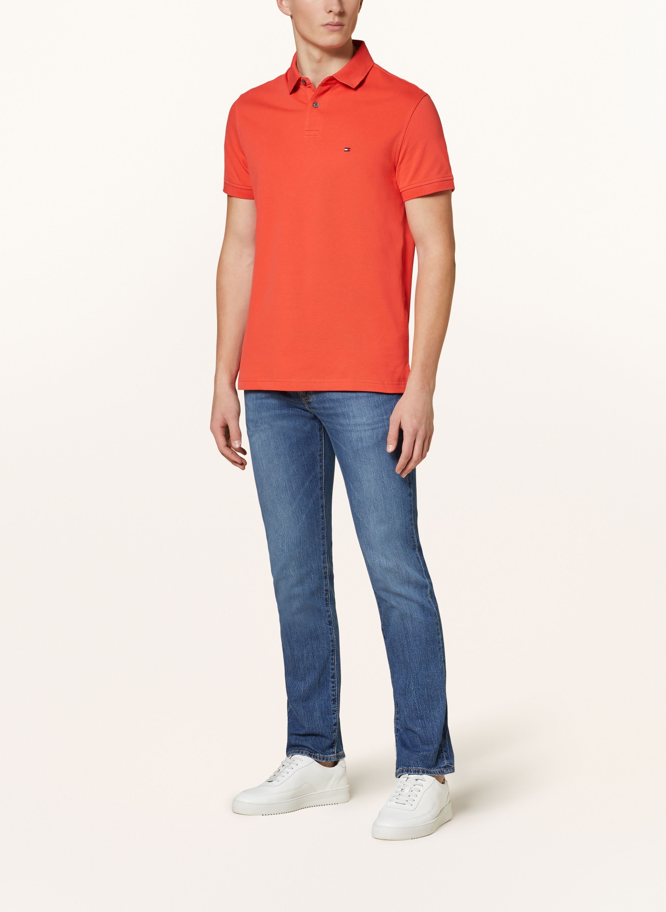 TOMMY HILFIGER Piqué-Poloshirt Regular Fit: HELLROT