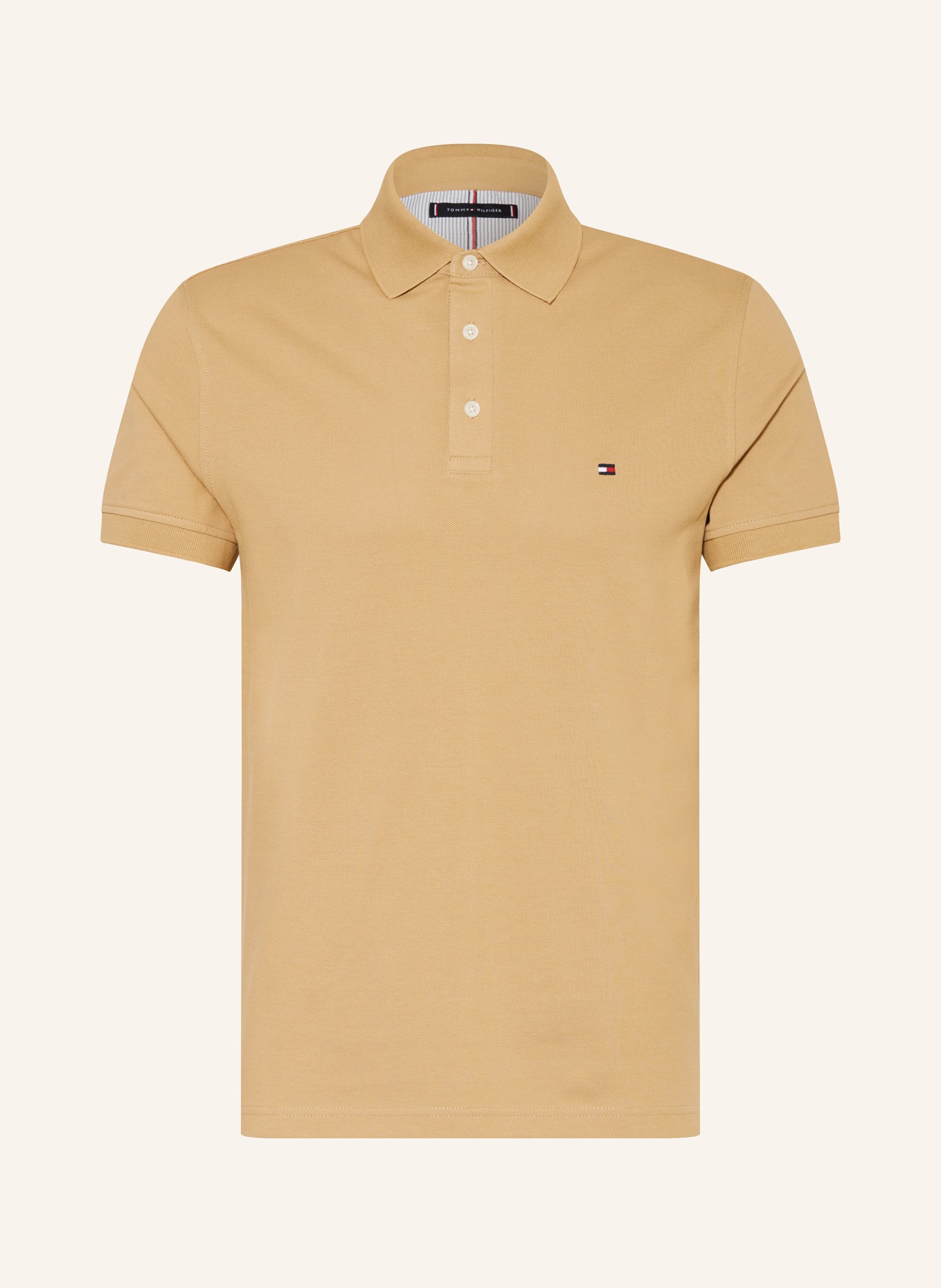 TOMMY HILFIGER Piqué-Poloshirt Slim Fit, Farbe: CAMEL (Bild 1)