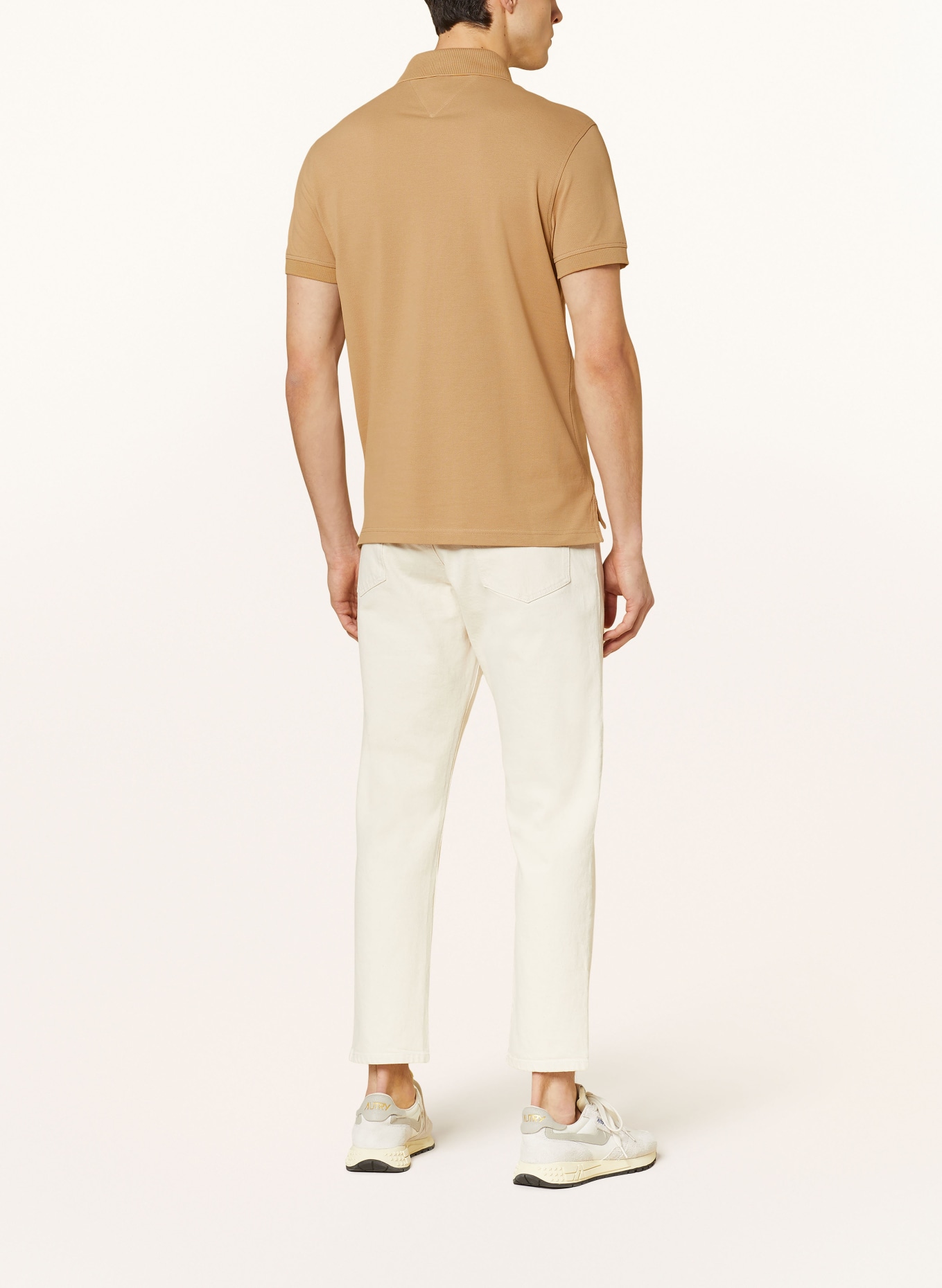 TOMMY HILFIGER Piqué polo shirt slim fit, Color: CAMEL (Image 3)