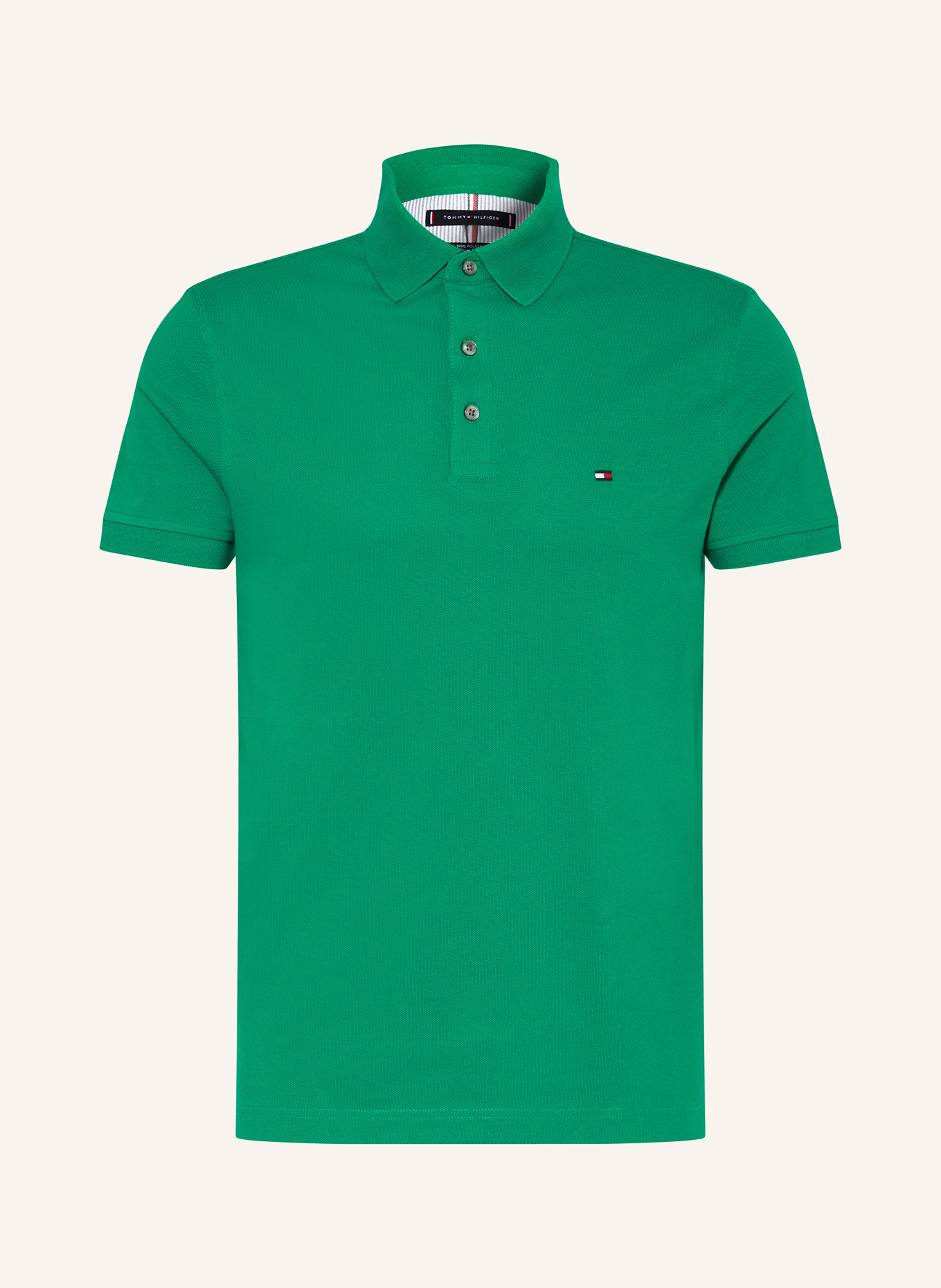 TOMMY HILFIGER Piqué-Poloshirt Slim Fit: GRÜN