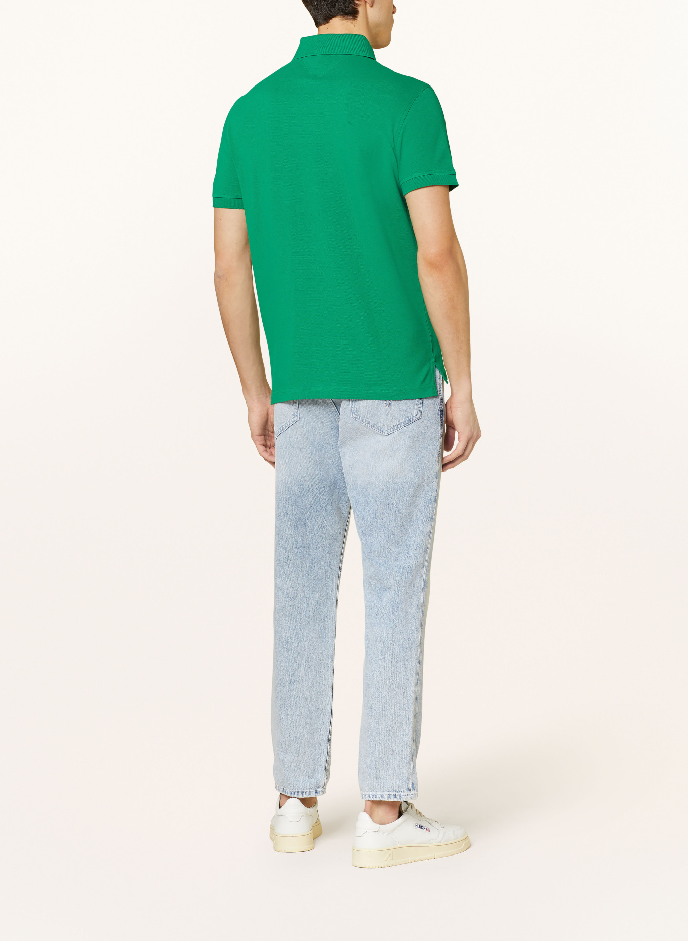 TOMMY HILFIGER Piqué-Poloshirt Slim Fit: GRÜN
