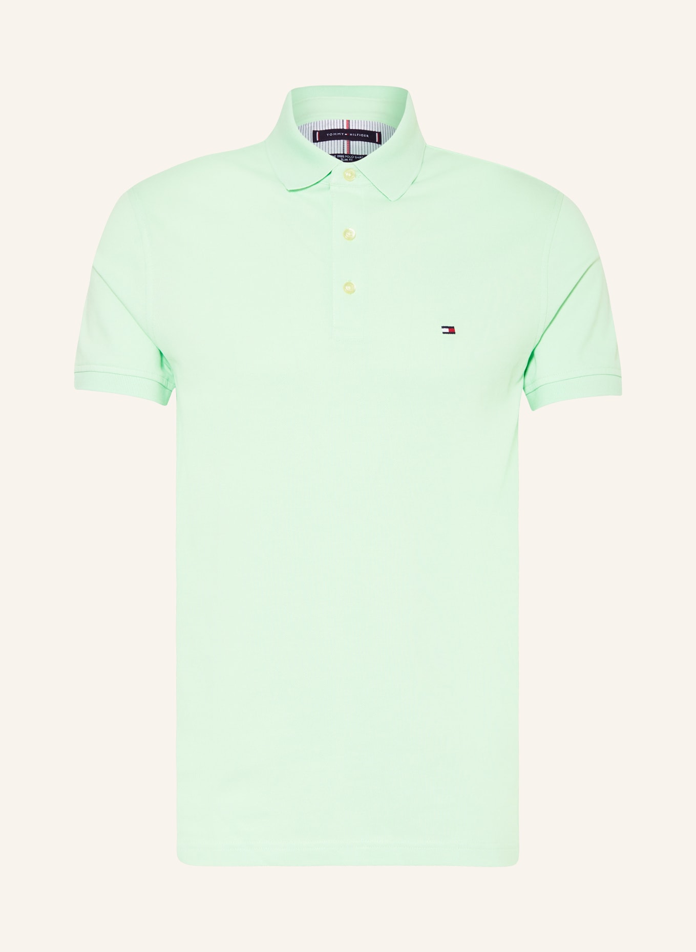 TOMMY HILFIGER Piqué-Poloshirt Slim Fit, Farbe: MINT (Bild 1)