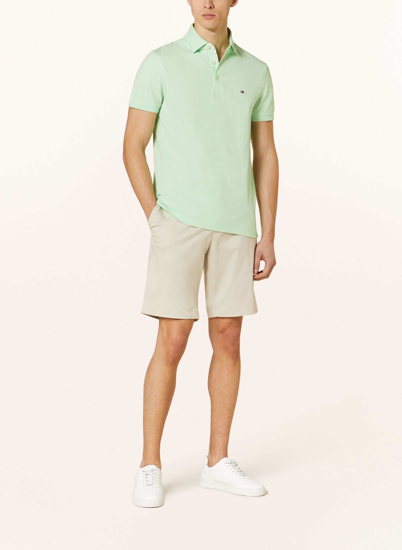 TOMMY HILFIGER Piqué-Poloshirt Slim Fit, Farbe: MINT (Bild 2)