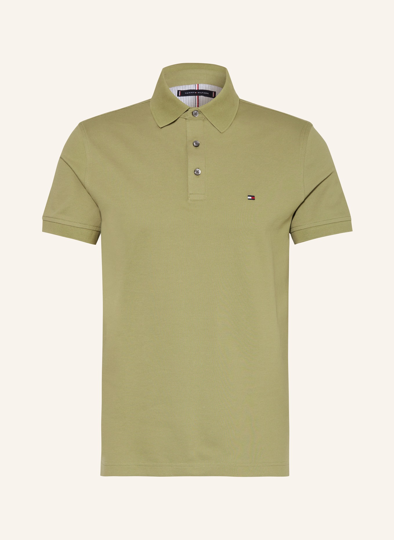 TOMMY HILFIGER Piqué polo shirt slim fit, Color: OLIVE (Image 1)