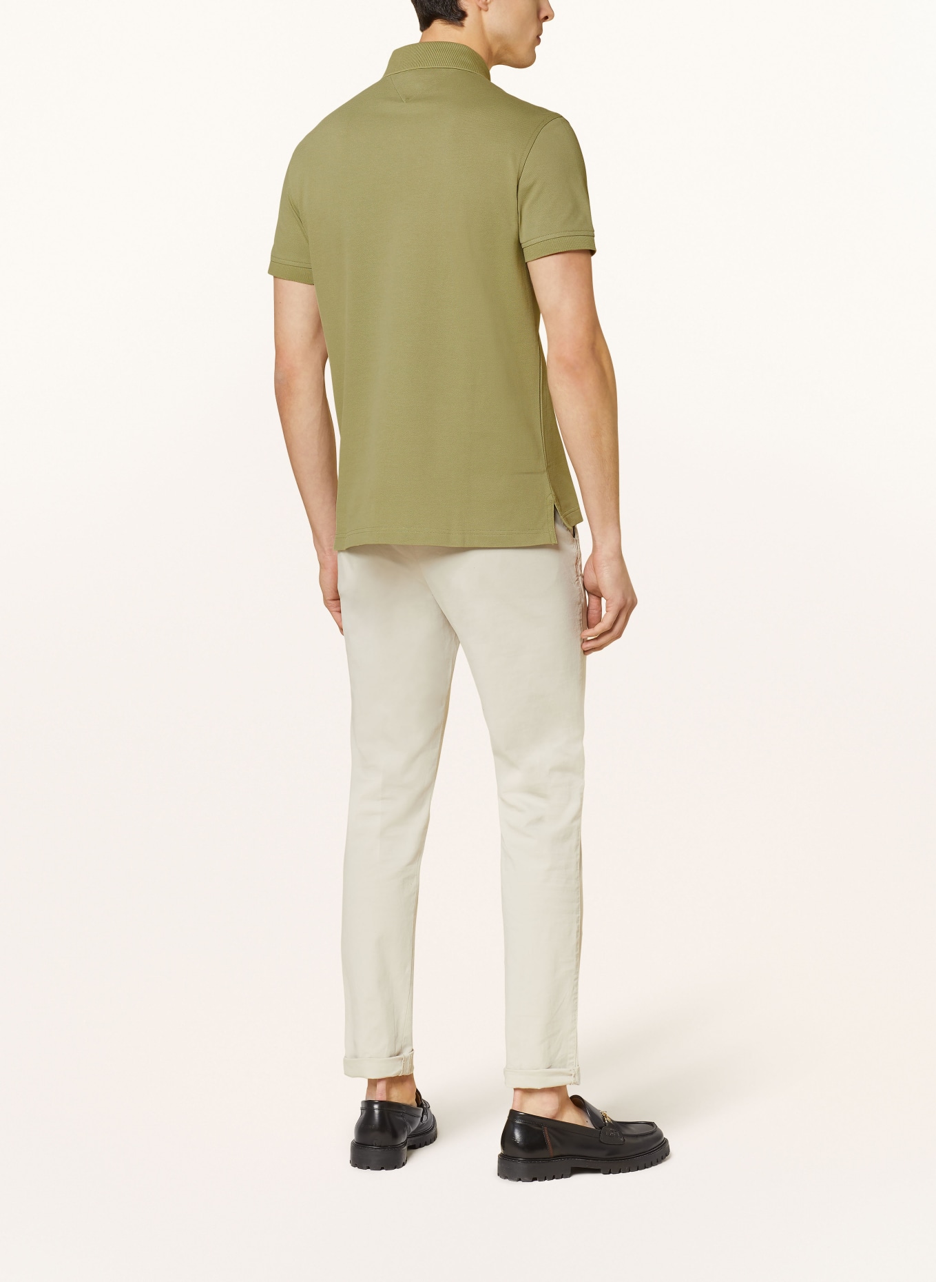 TOMMY HILFIGER Piqué polo shirt slim fit, Color: OLIVE (Image 3)