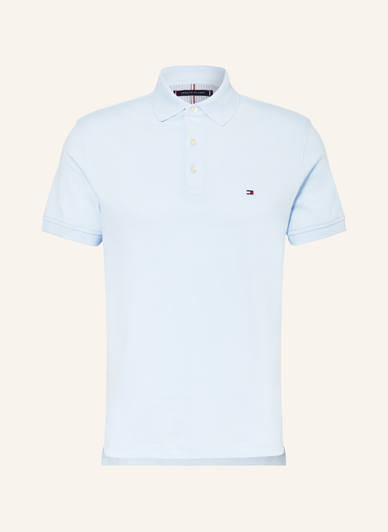 TOMMY HILFIGER Piqué-Poloshirt Slim Fit, Farbe: HELLBLAU (Bild 1)