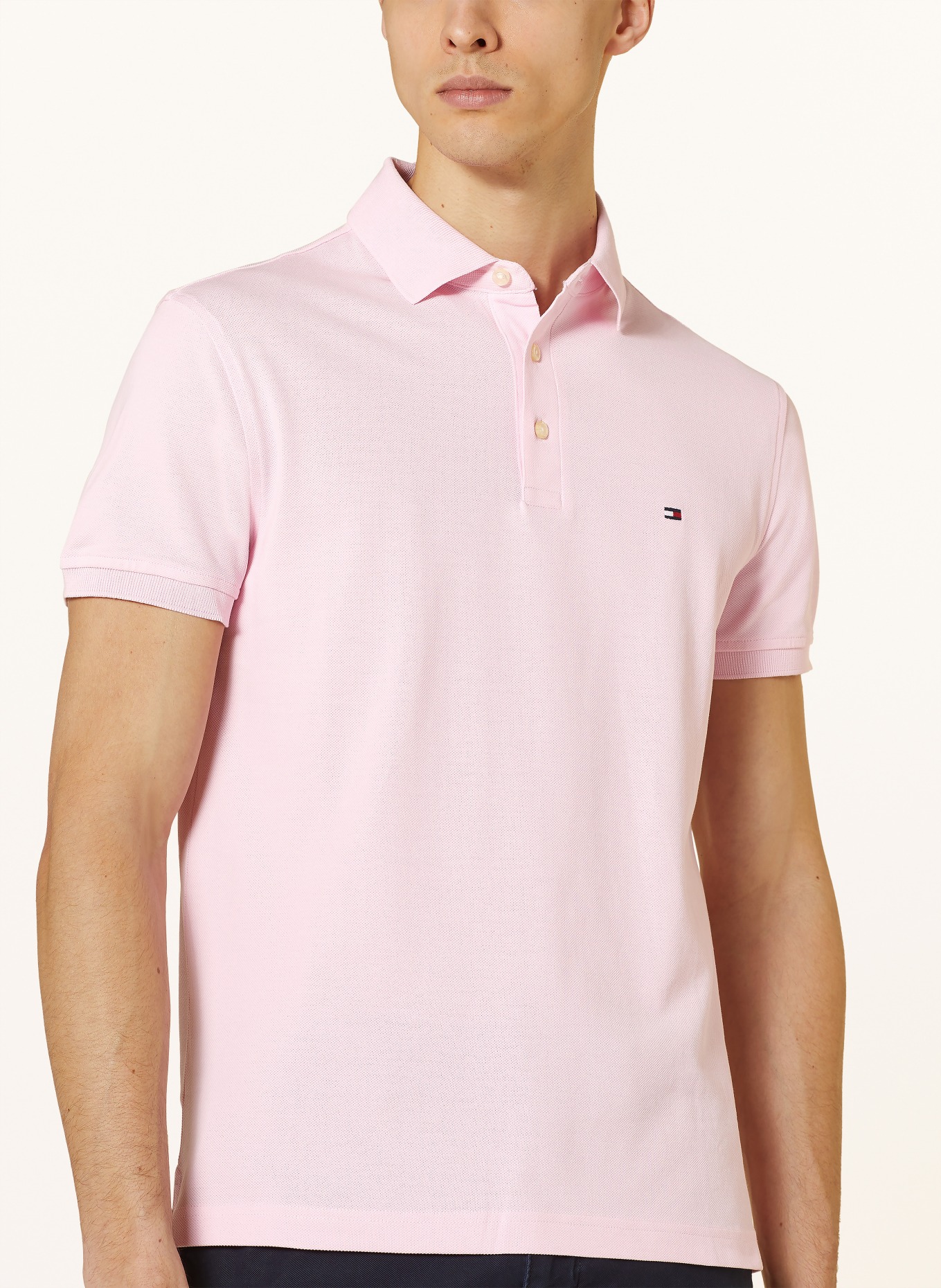 TOMMY HILFIGER Piqué-Poloshirt Slim Fit: PINK