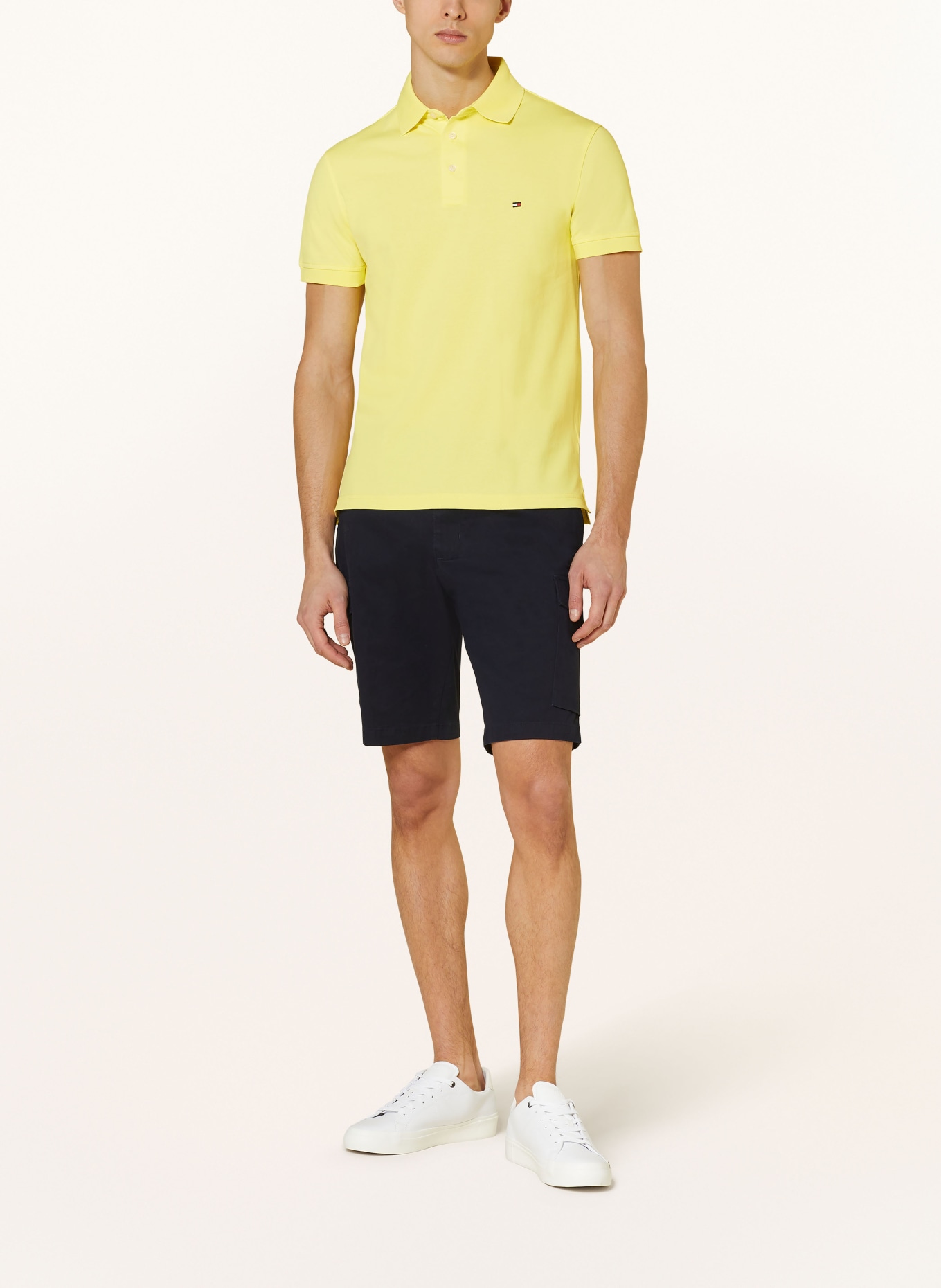 TOMMY HILFIGER Piqué-Poloshirt Slim Fit: GELB