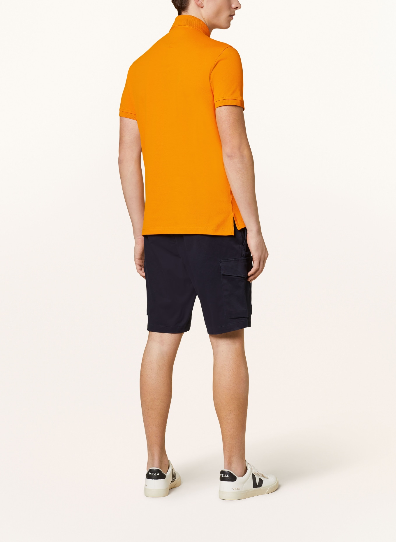 TOMMY HILFIGER Piqué-Poloshirt Slim Fit: ORANGE