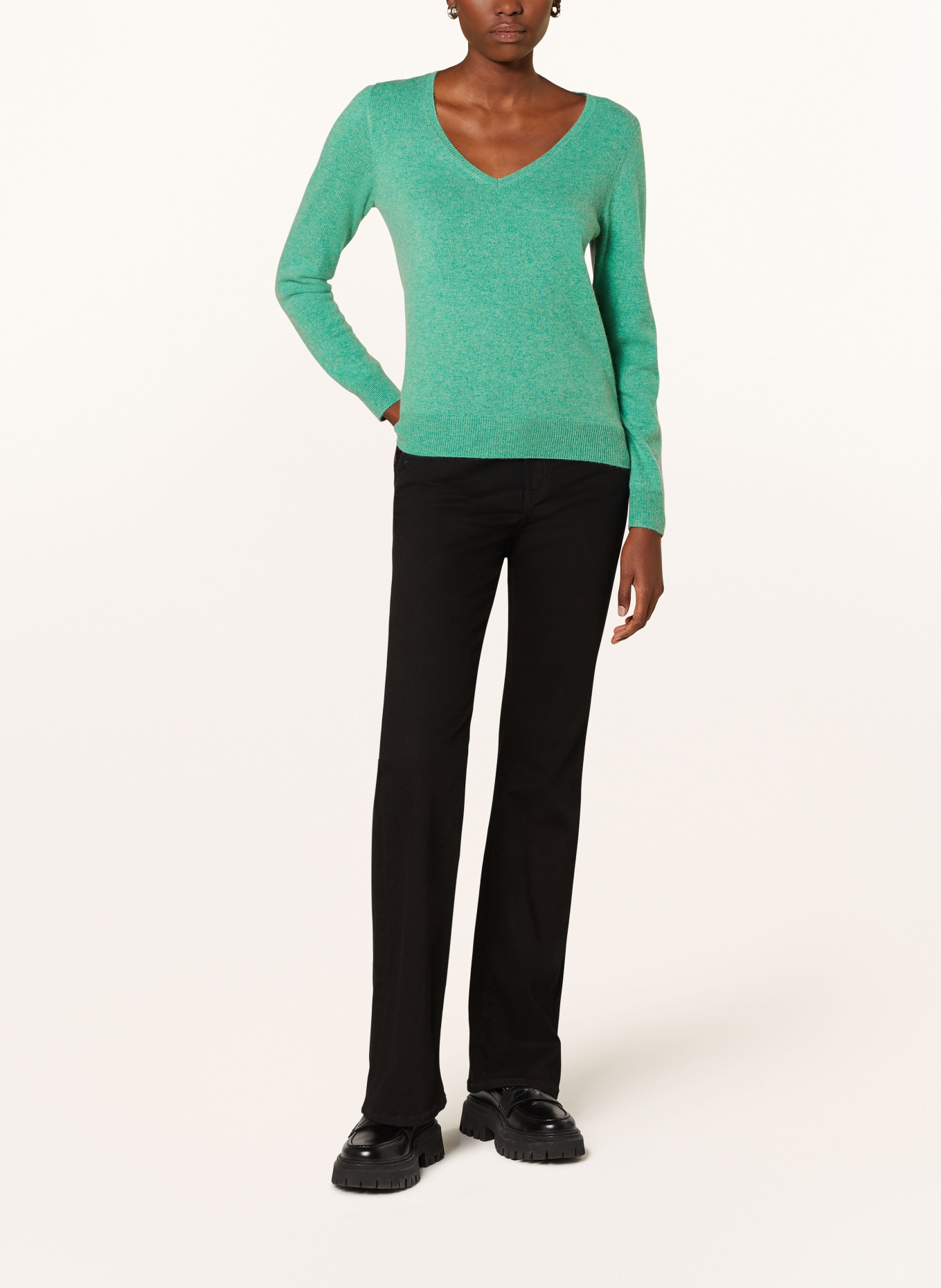 REPEAT Cashmere sweater, Color: GREEN (Image 2)