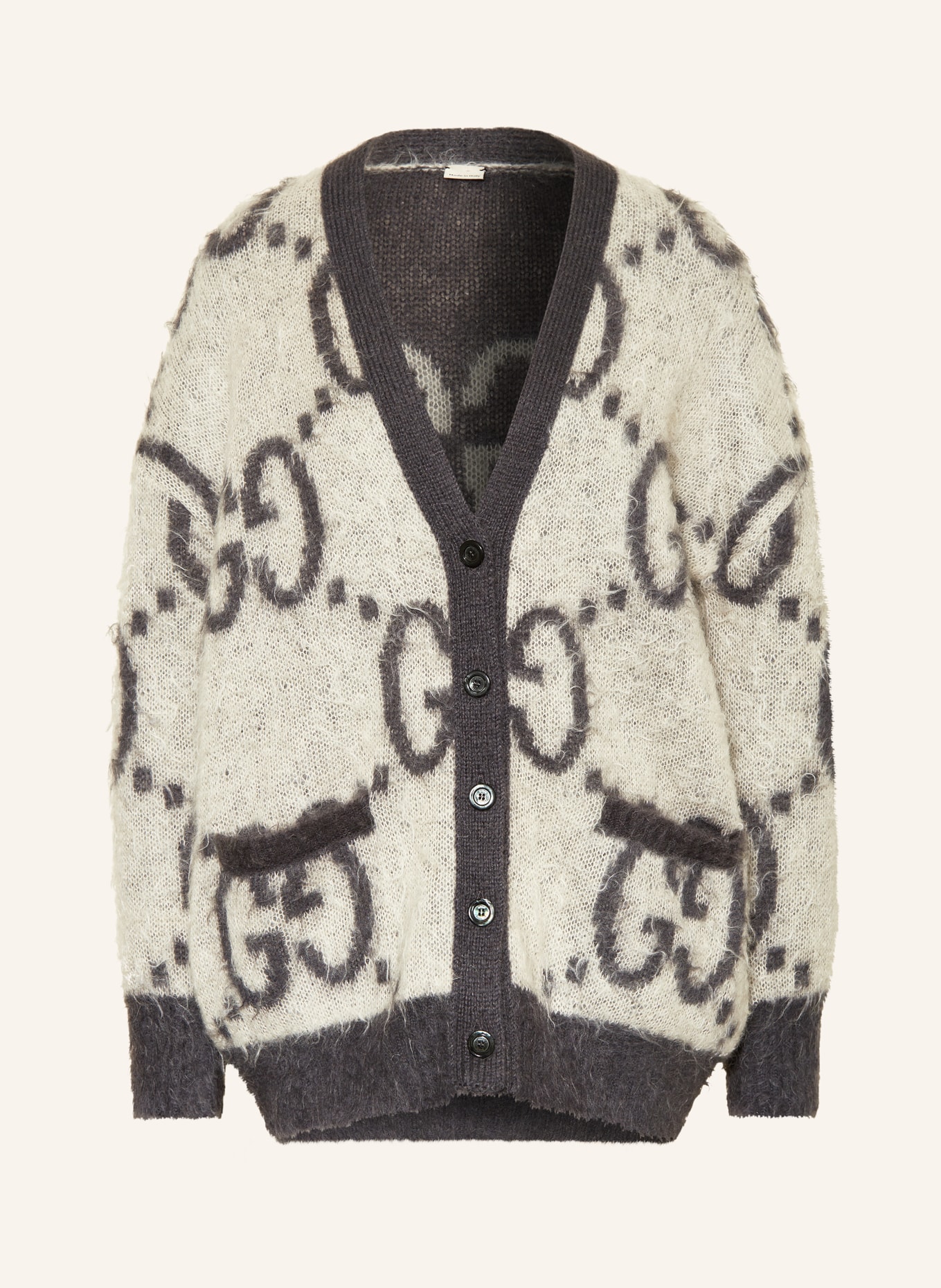 GUCCI Reversible oversized cardigan GG , Color: BEIGE (Image 1)