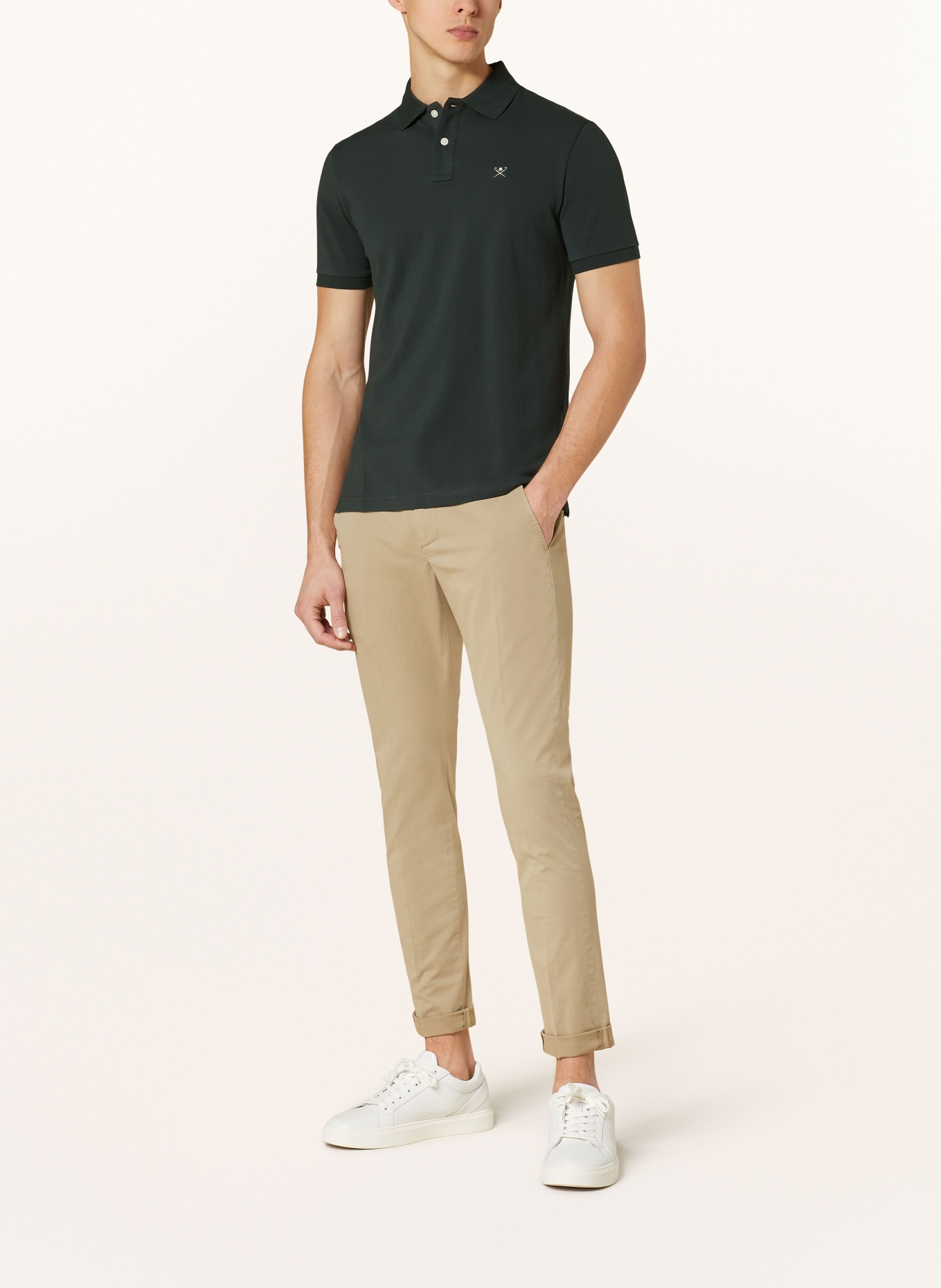 HACKETT LONDON Piqué-Poloshirt Slim Fit, Farbe: DUNKELGRÜN (Bild 2)