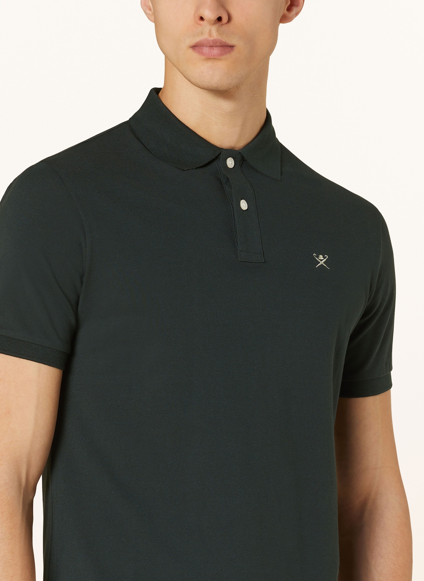 HACKETT LONDON Piqué-Poloshirt Slim Fit, Farbe: DUNKELGRÜN (Bild 4)