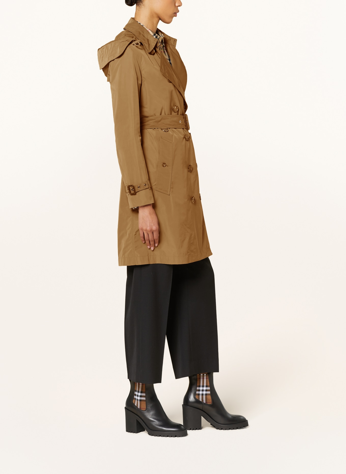 Burberry detachable hood taffeta trench coat outlet