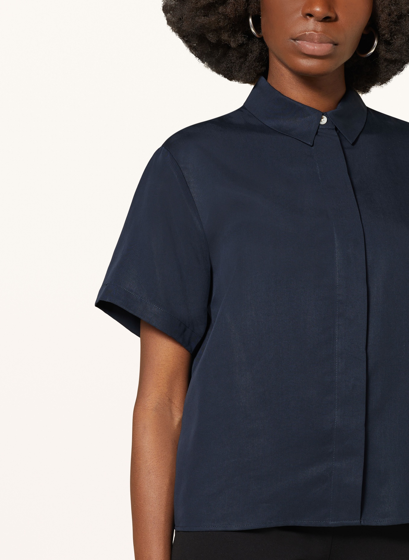 SAMSØE  SAMSØE Hemdbluse MINA: DUNKELBLAU