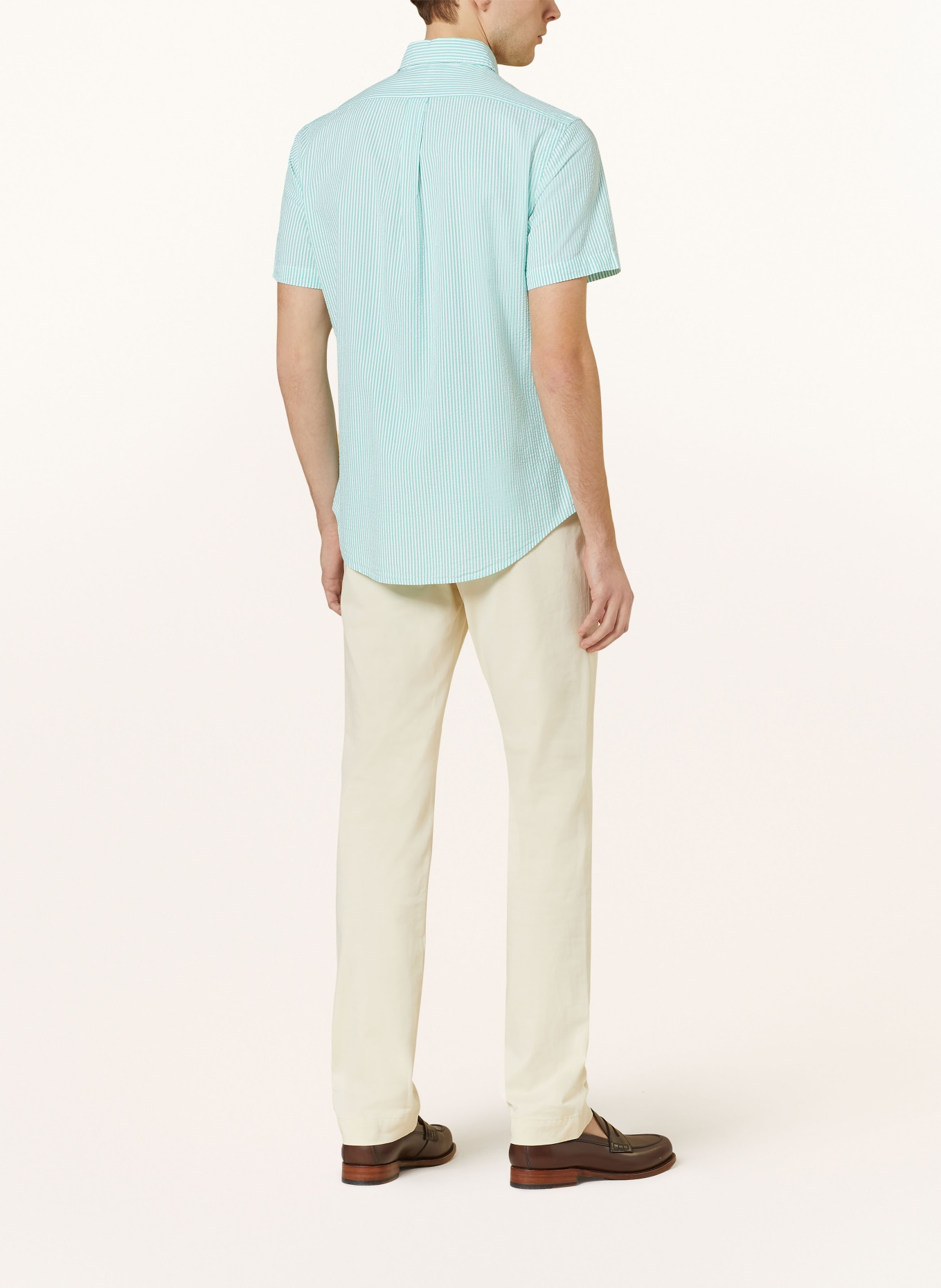 POLO RALPH LAUREN Short sleeve shirt Custom Fit, Color: GREEN/ WHITE (Image 3)