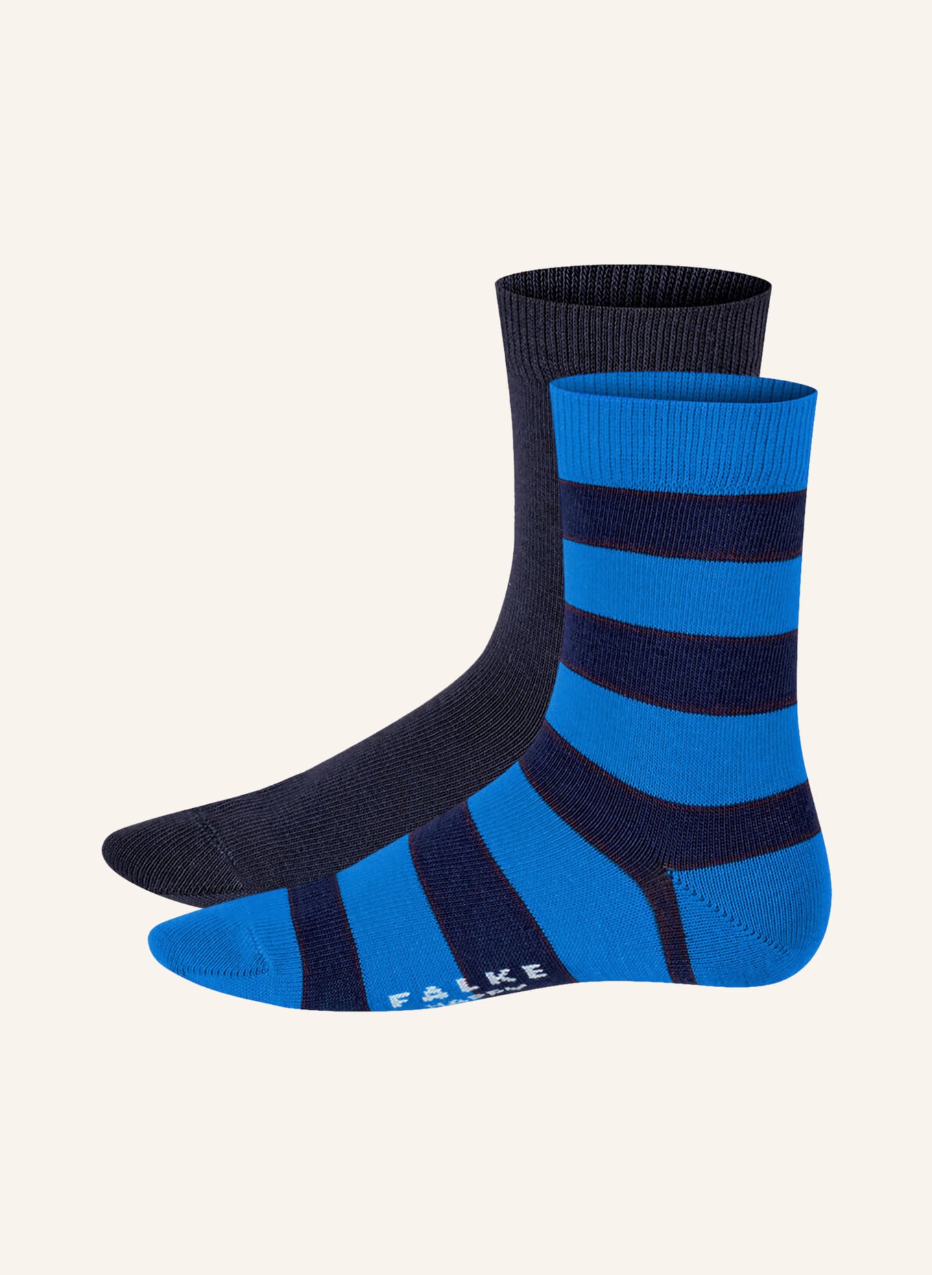 FALKE 2er-Pack Socken HAPPY, Farbe: BLAU/ SCHWARZ (Bild 1)