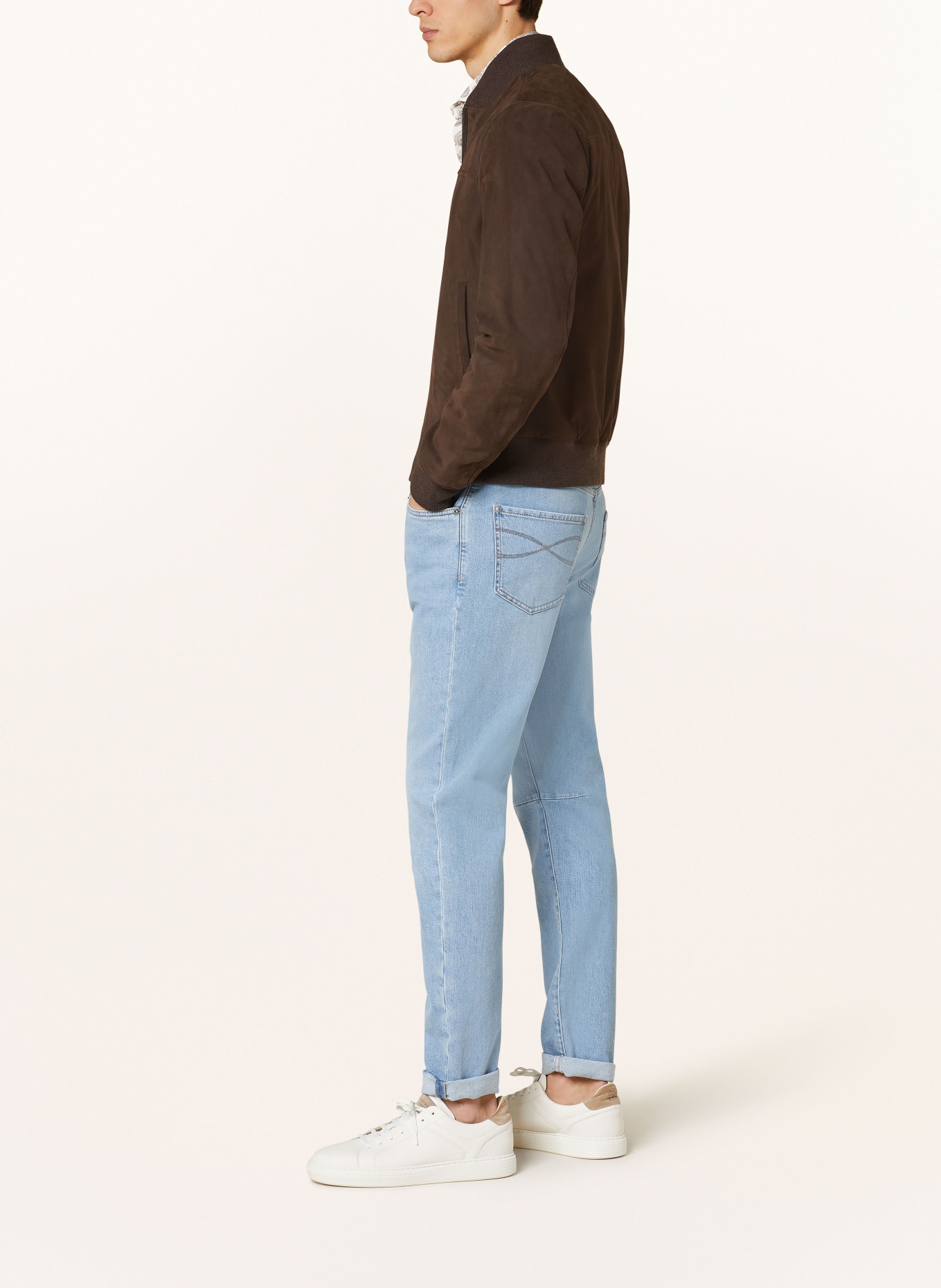 BRUNELLO CUCINELLI Jeans Leisure Fit, Farbe: BLAU (Bild 4)