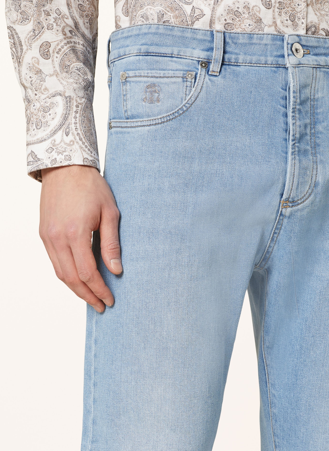 BRUNELLO CUCINELLI Jeans Leisure Fit, Farbe: BLAU (Bild 5)