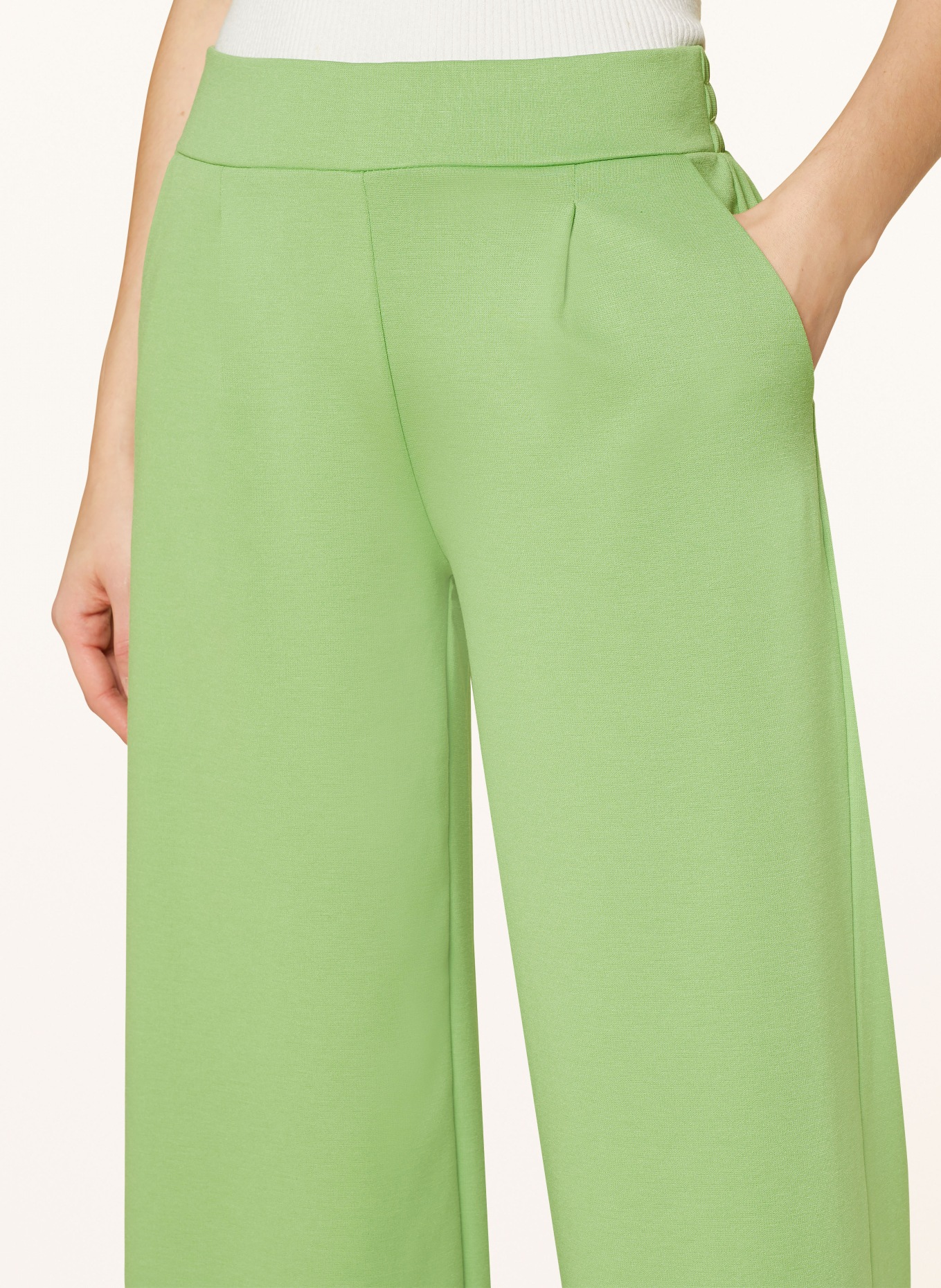 ICHI Culottes KATE, Color: LIGHT GREEN (Image 5)