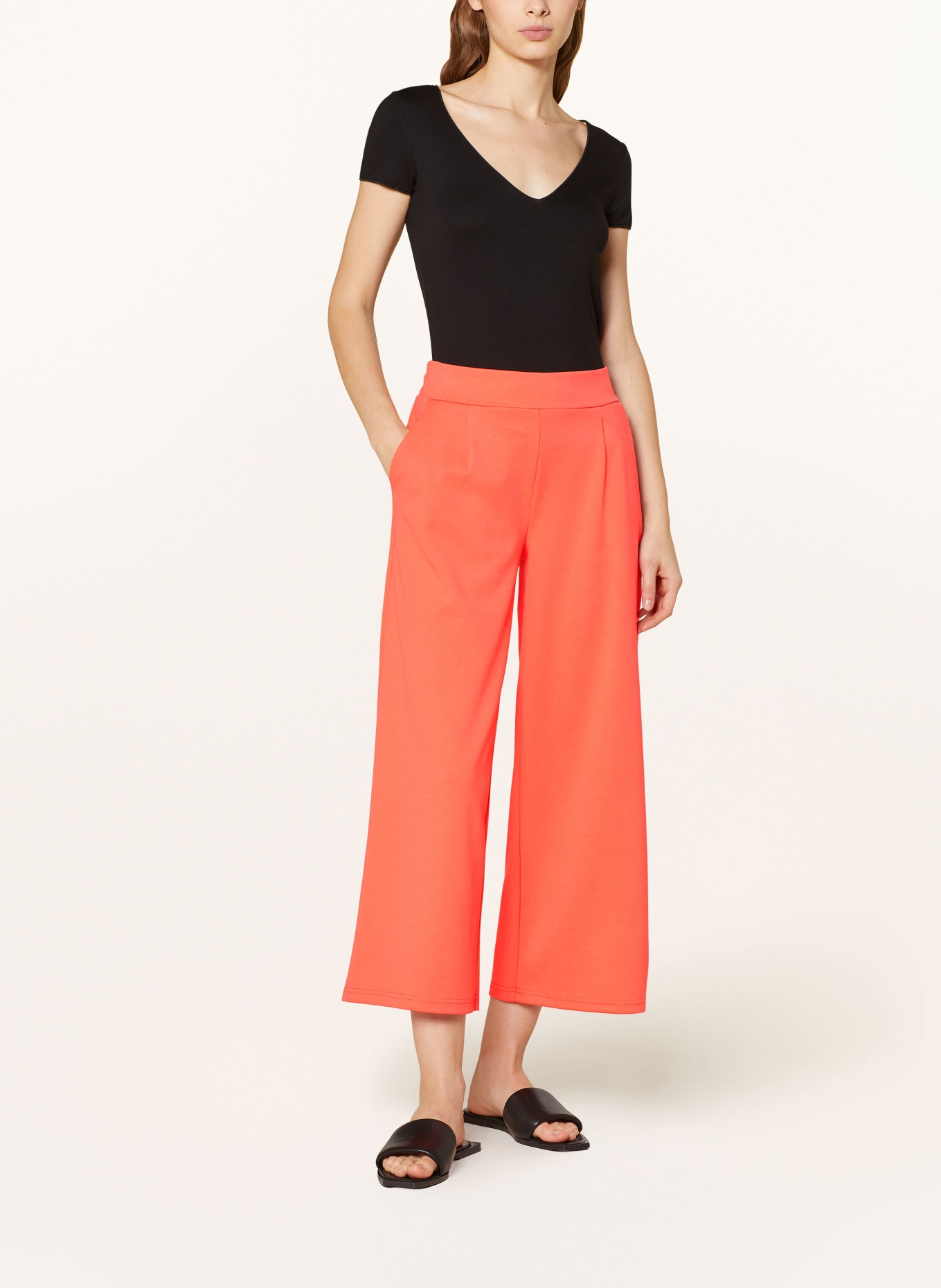 ICHI Culottes KATE, Color: NEON ORANGE (Image 2)