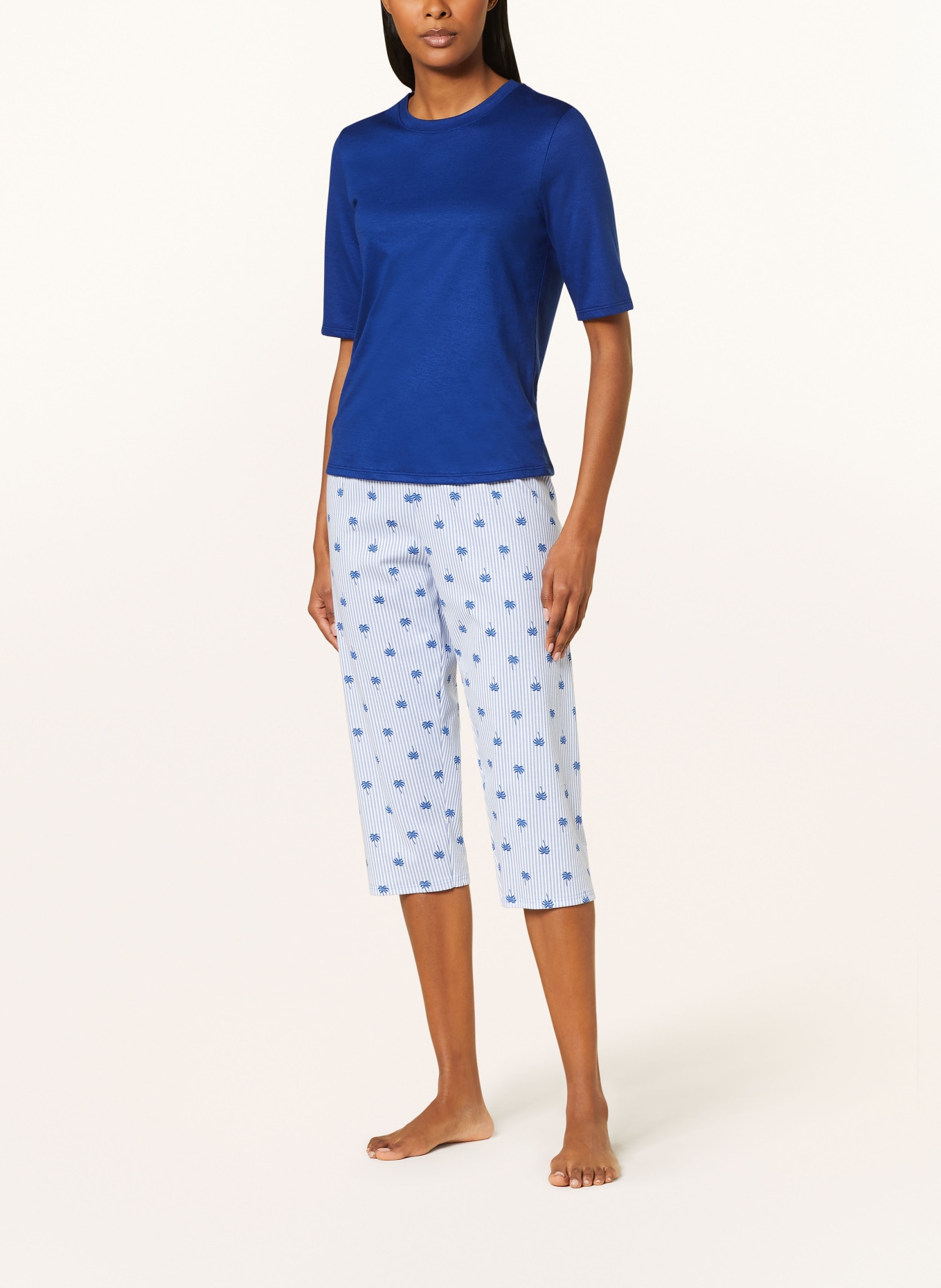 CALIDA Pajama shirt FAVOURITES COTTAGE, Color: DARK BLUE (Image 2)