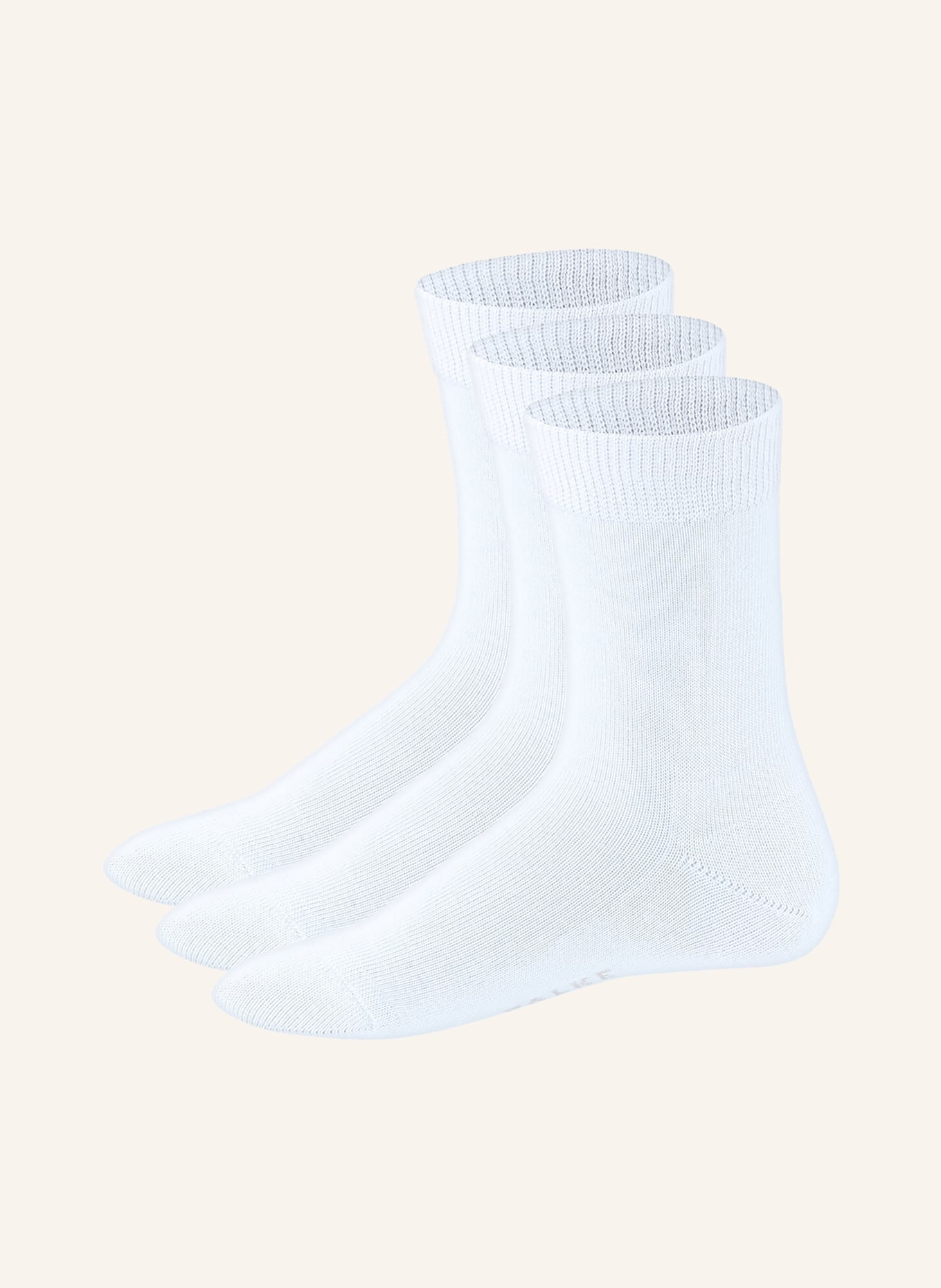 FALKE 3-pack socks FAMILY, Color: ECRU/ WHITE (Image 1)