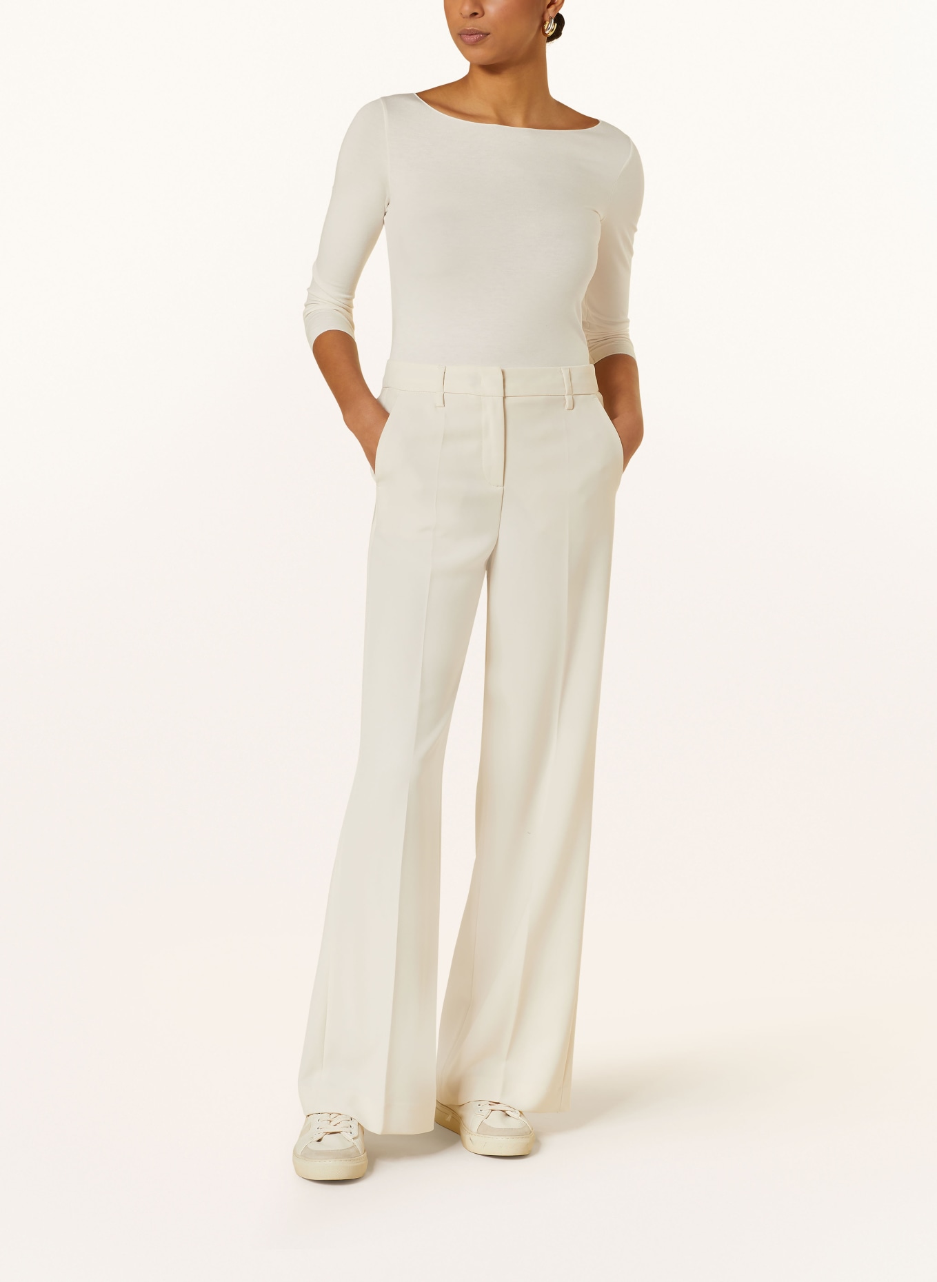 MAJESTIC FILATURES Shirt mit 3/4-Arm: WEISS