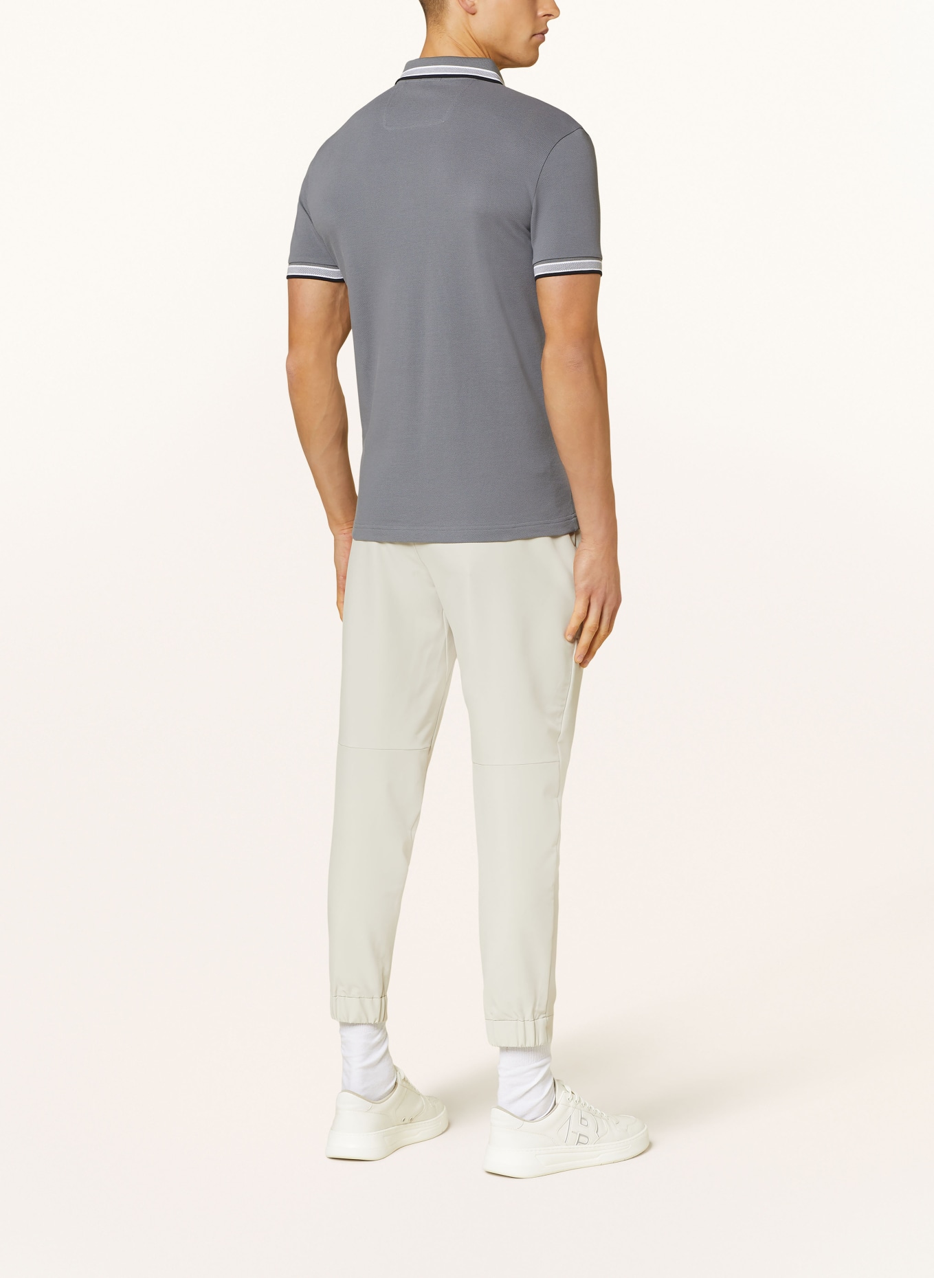 BOSS Piqué-Poloshirt PADDY CURVED Regular Fit, Farbe: GRAU (Bild 3)