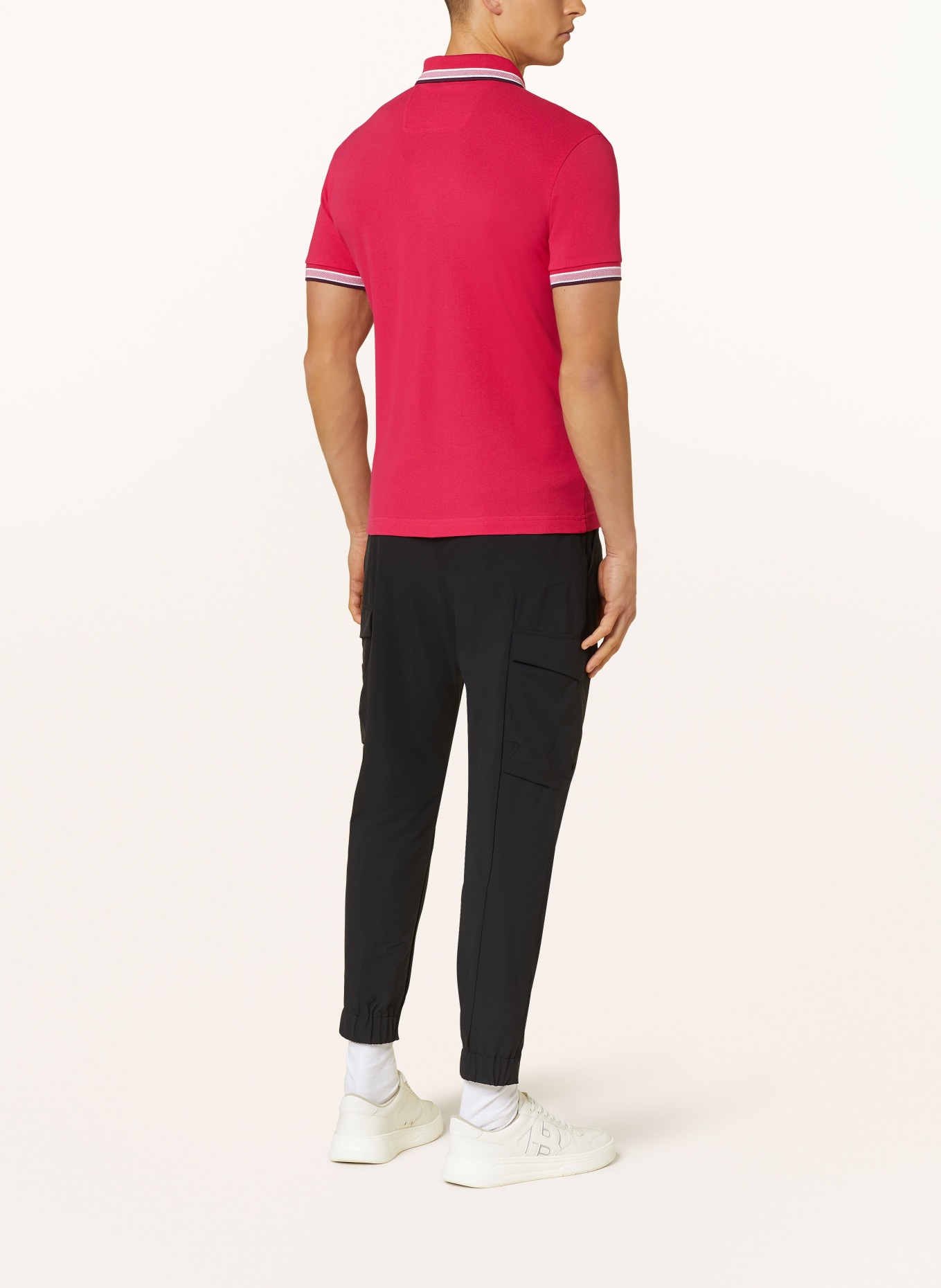 BOSS Piqué-Poloshirt PADDY CURVED Regular Fit, Farbe: PINK (Bild 3)