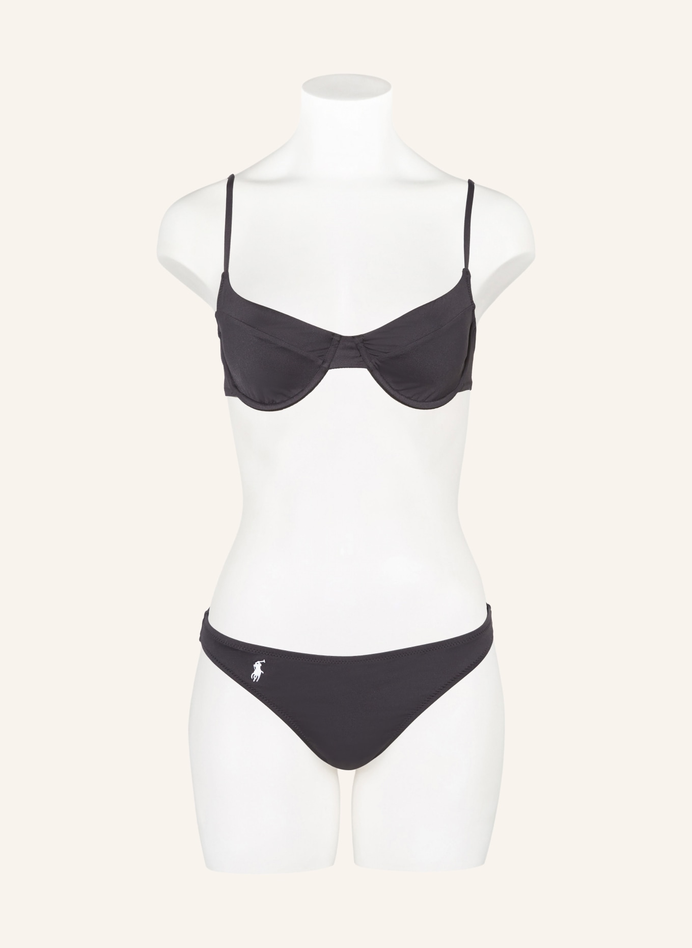 POLO RALPH LAUREN Bikini bottoms SIGNATURE SOLIDS, Color: BLACK (Image 2)