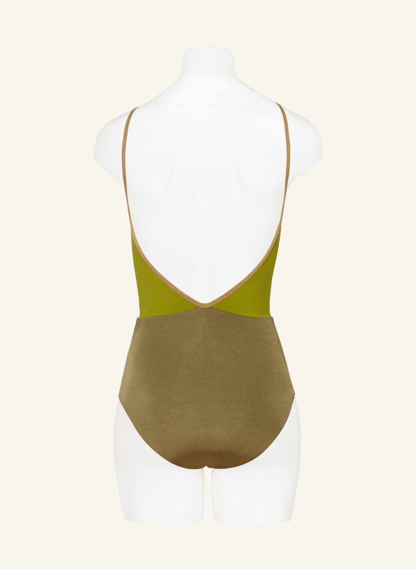 MYMARINI Swimsuit VACATIONBODY SHINE reversible, Color: LIGHT GREEN/ OLIVE (Image 3)