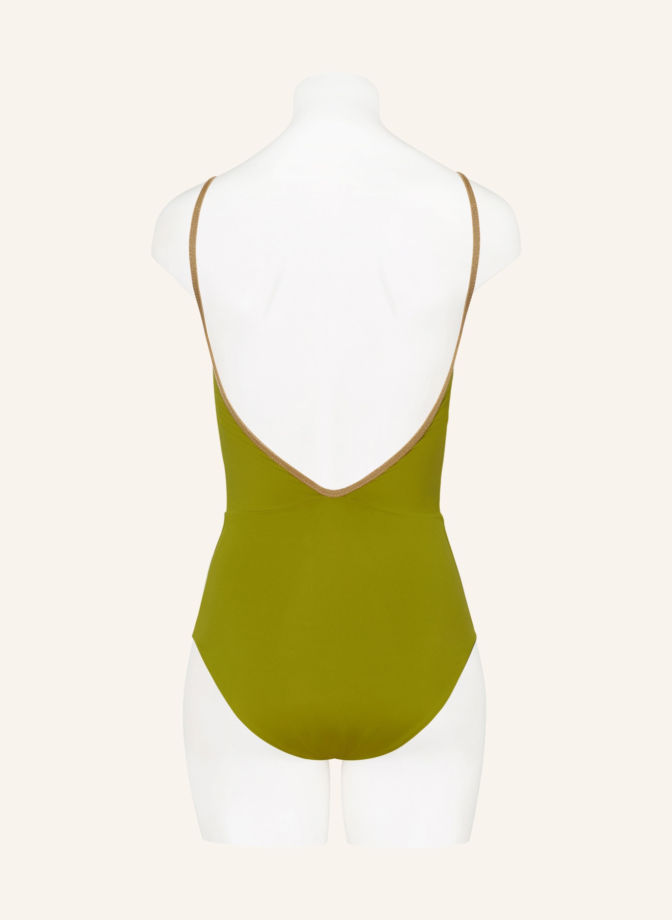 MYMARINI Swimsuit VACATIONBODY SHINE reversible, Color: LIGHT GREEN/ OLIVE (Image 5)