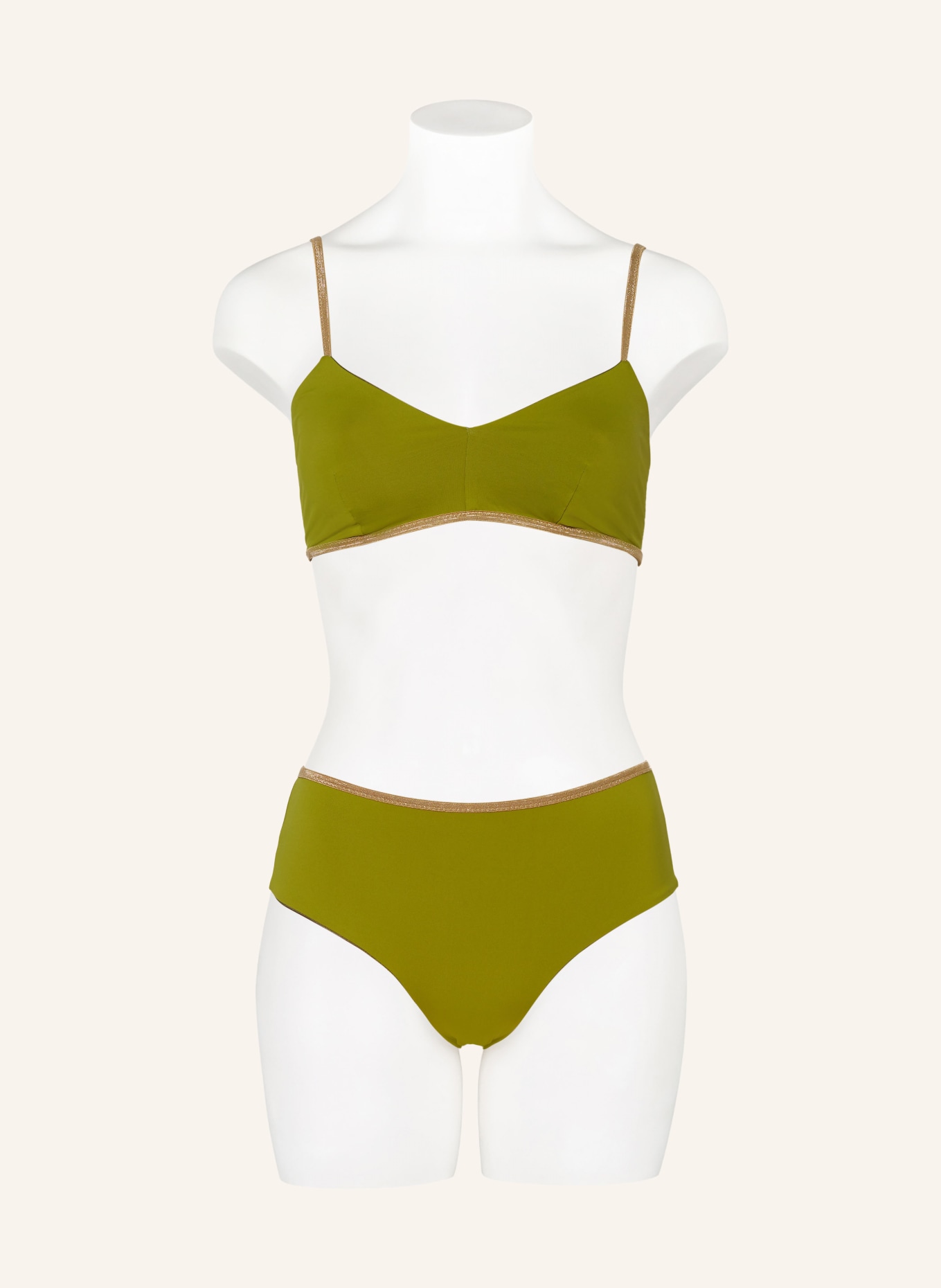 MYMARINI Panty bikini bottoms SHINE reversible, Color: LIGHT GREEN/ OLIVE (Image 4)